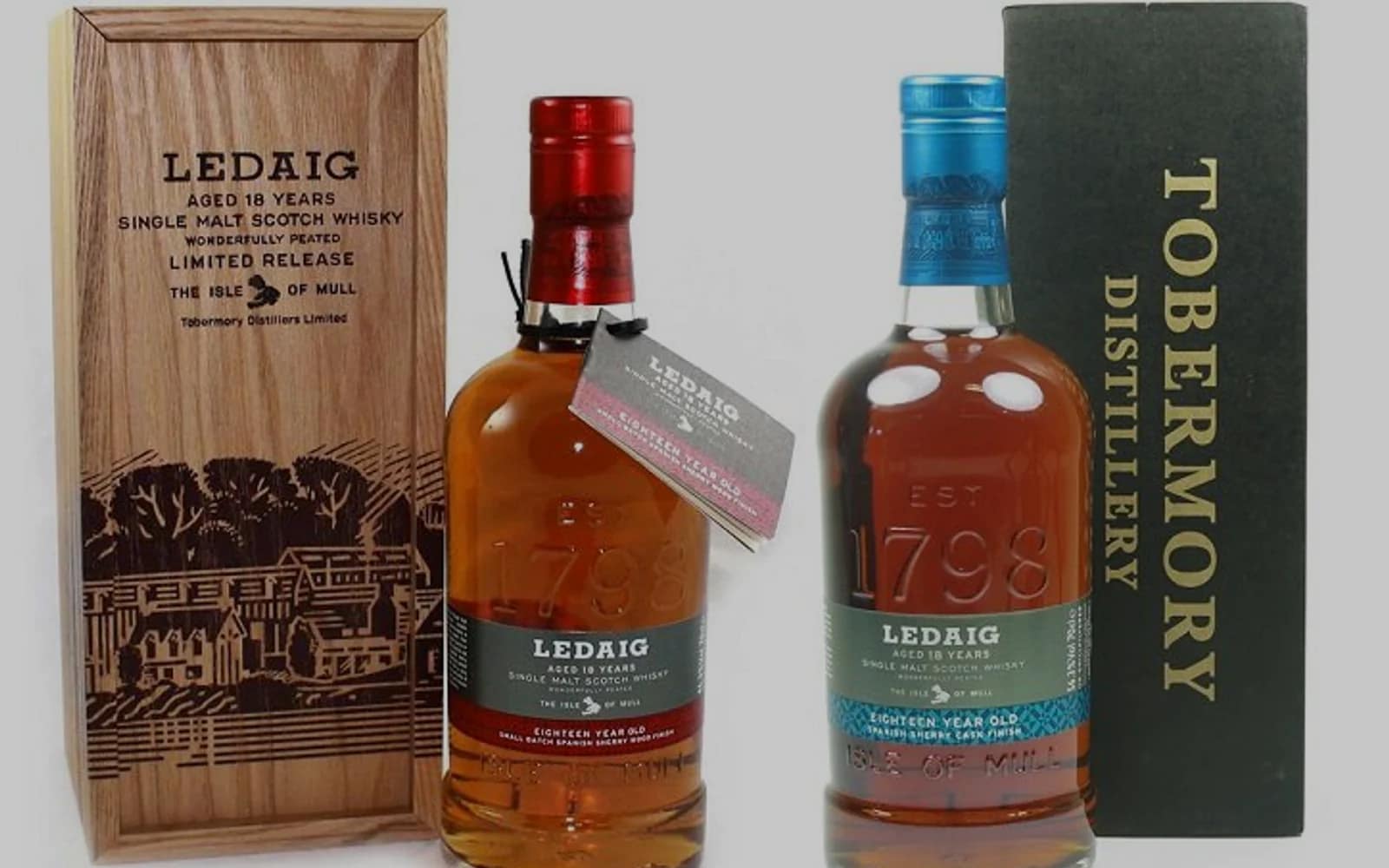 Tobermory production and whisky-making detail.