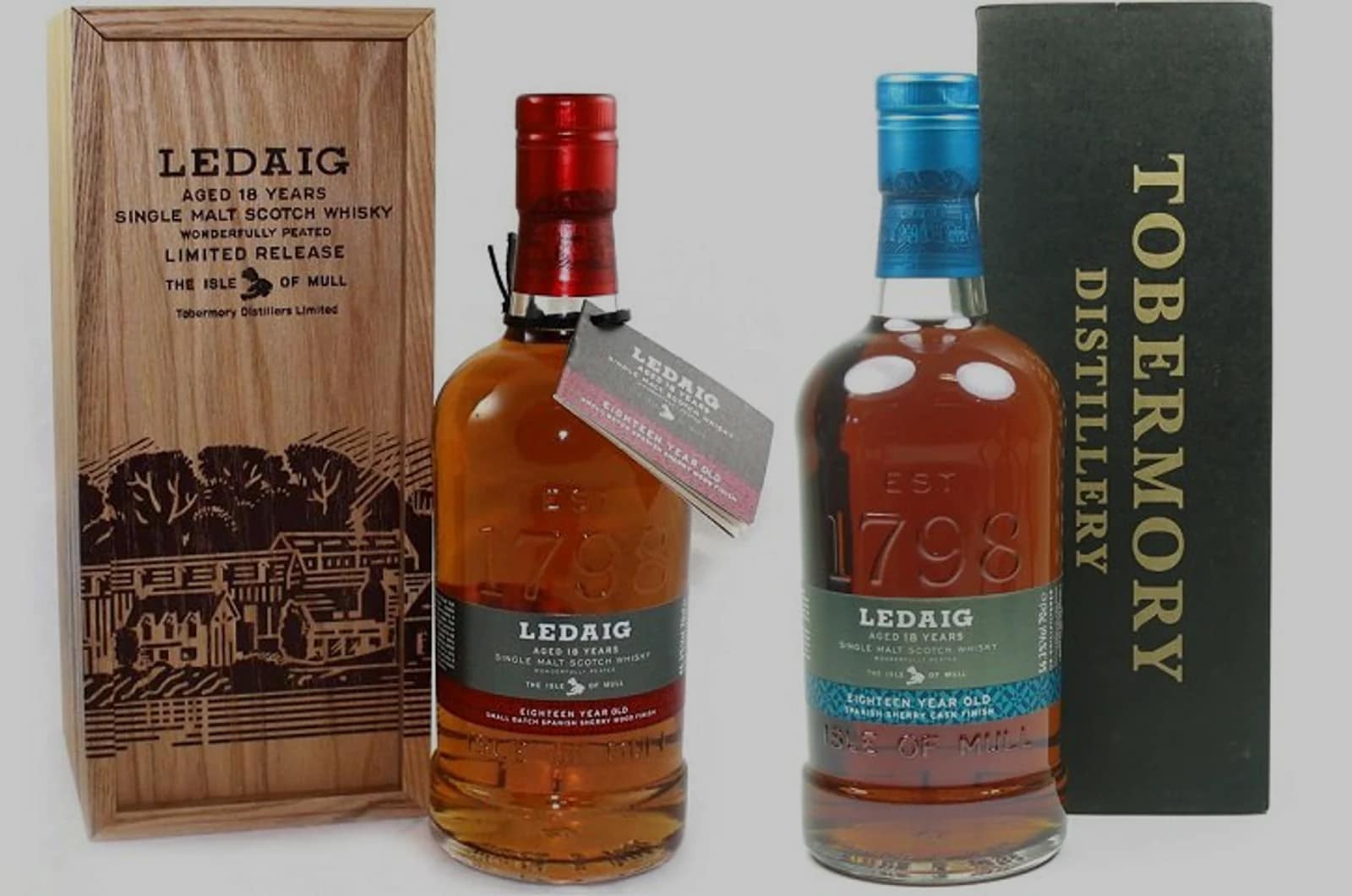 A group of Tobermory whisky expressions from the editorial archive.