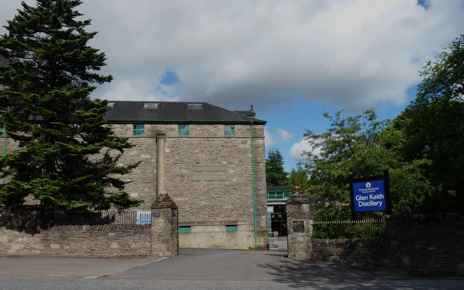 Landscape photograph of Glen Keith distillery.
