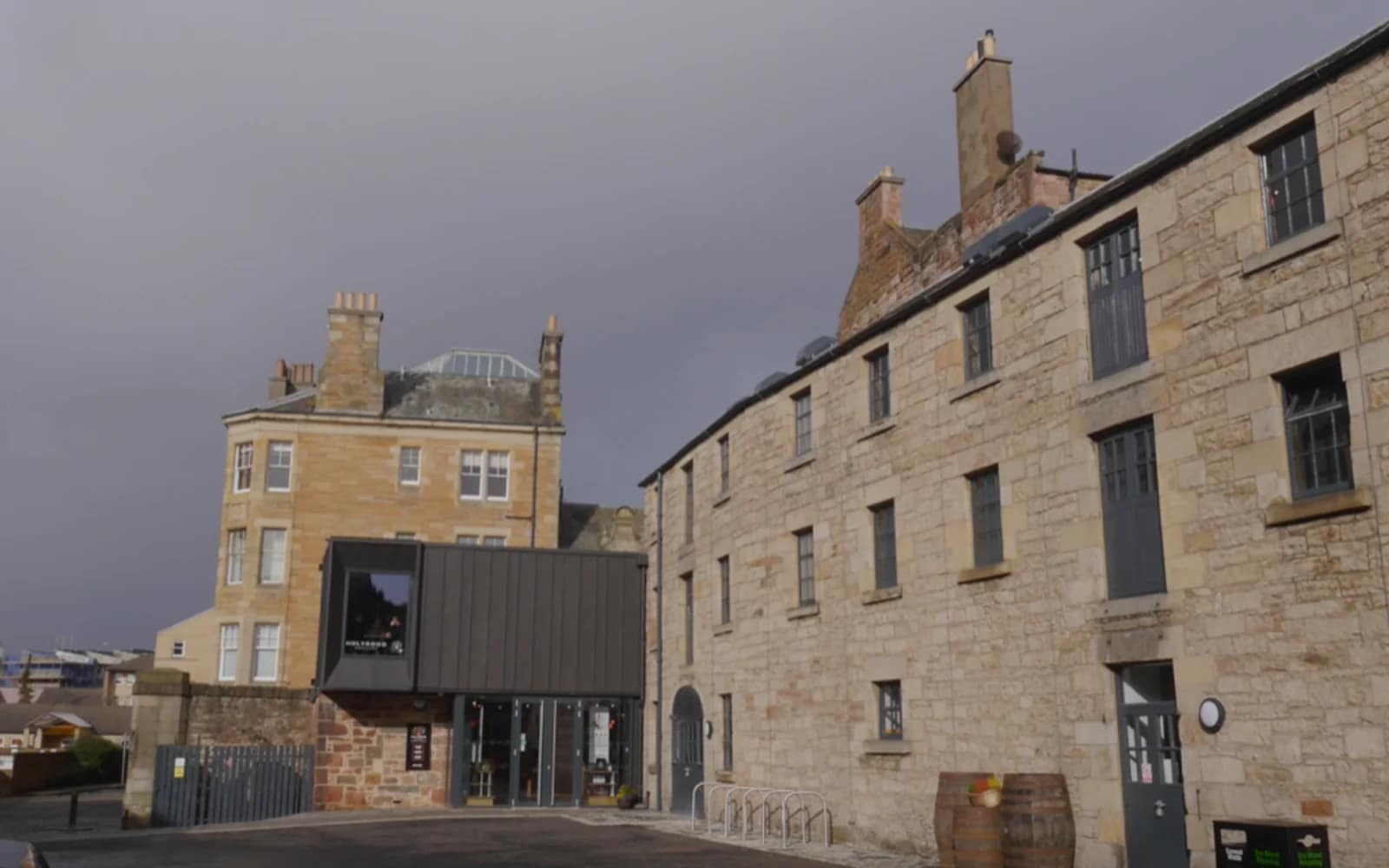 Landscape photograph of Holyrood distillery.
