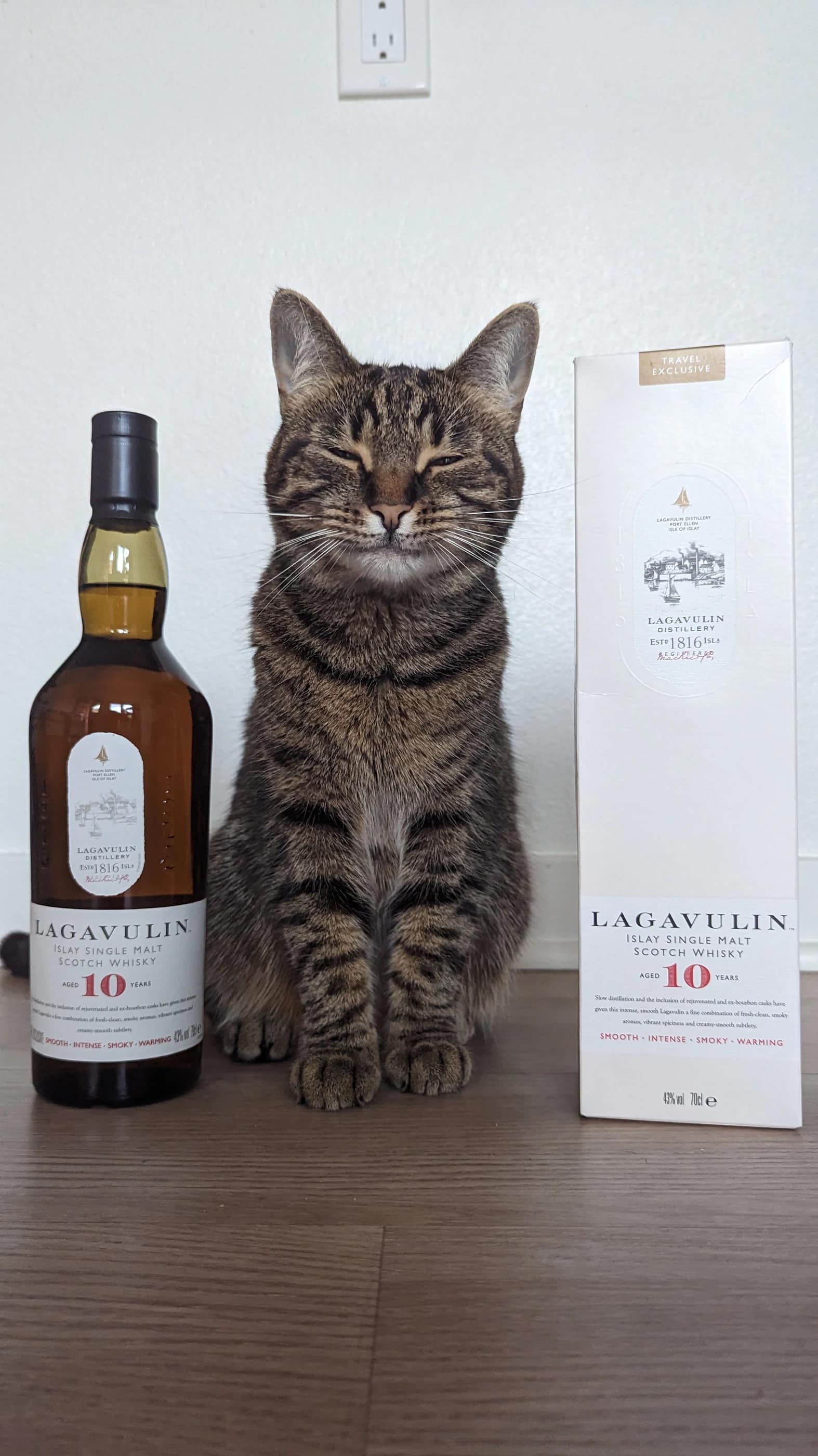 Collection photograph filed under the owner-supplied working label “Lagavulin 10”; bottle facts await review.