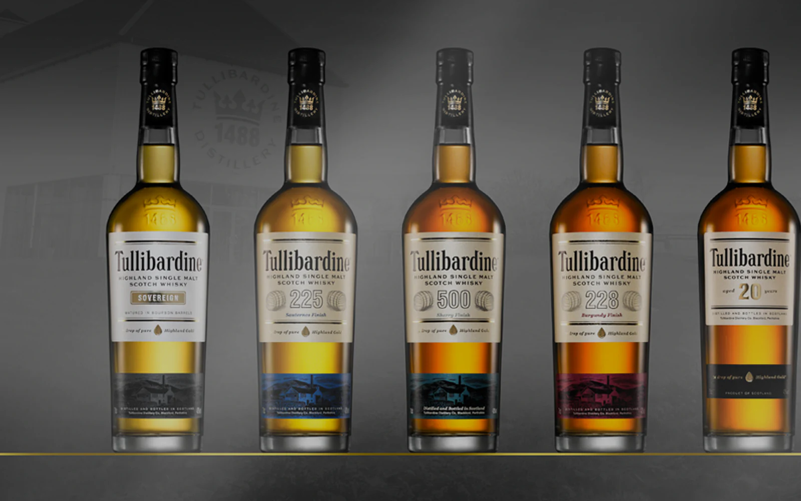 Tullibardine production and whisky-making detail.