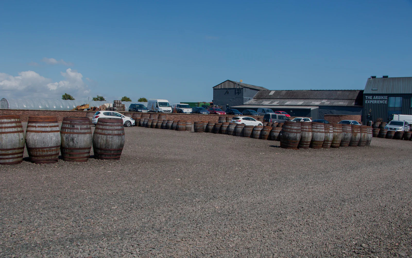Landscape photograph of Arbikie distillery.