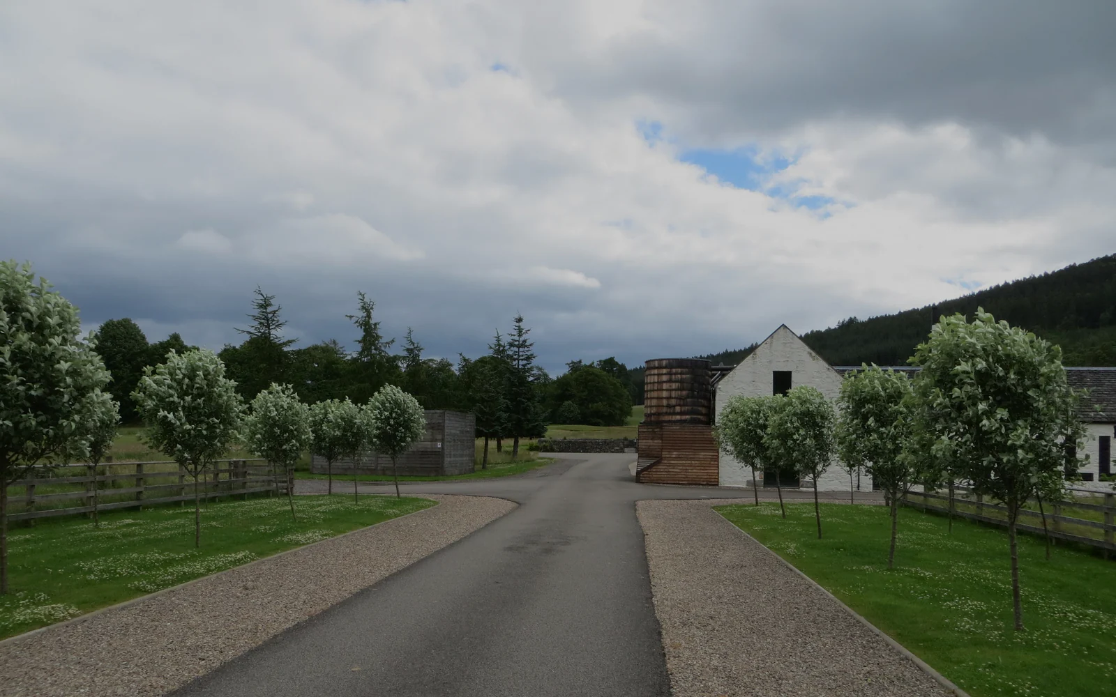 Landscape photograph of Ballindalloch distillery.