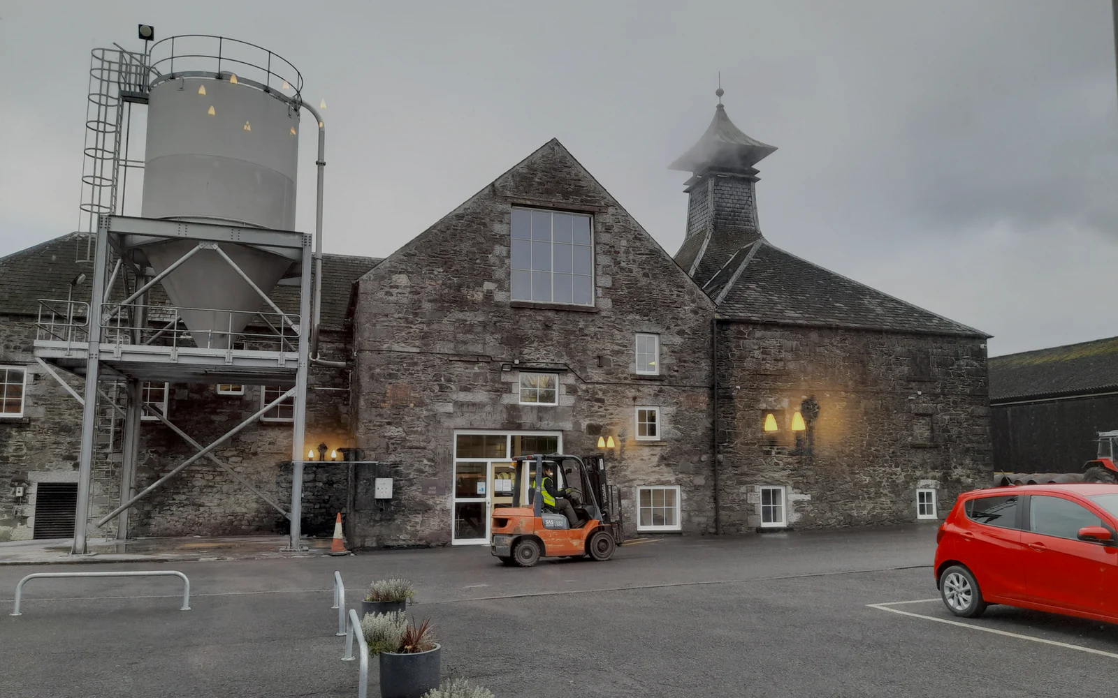 Landscape photograph of Bladnoch distillery.