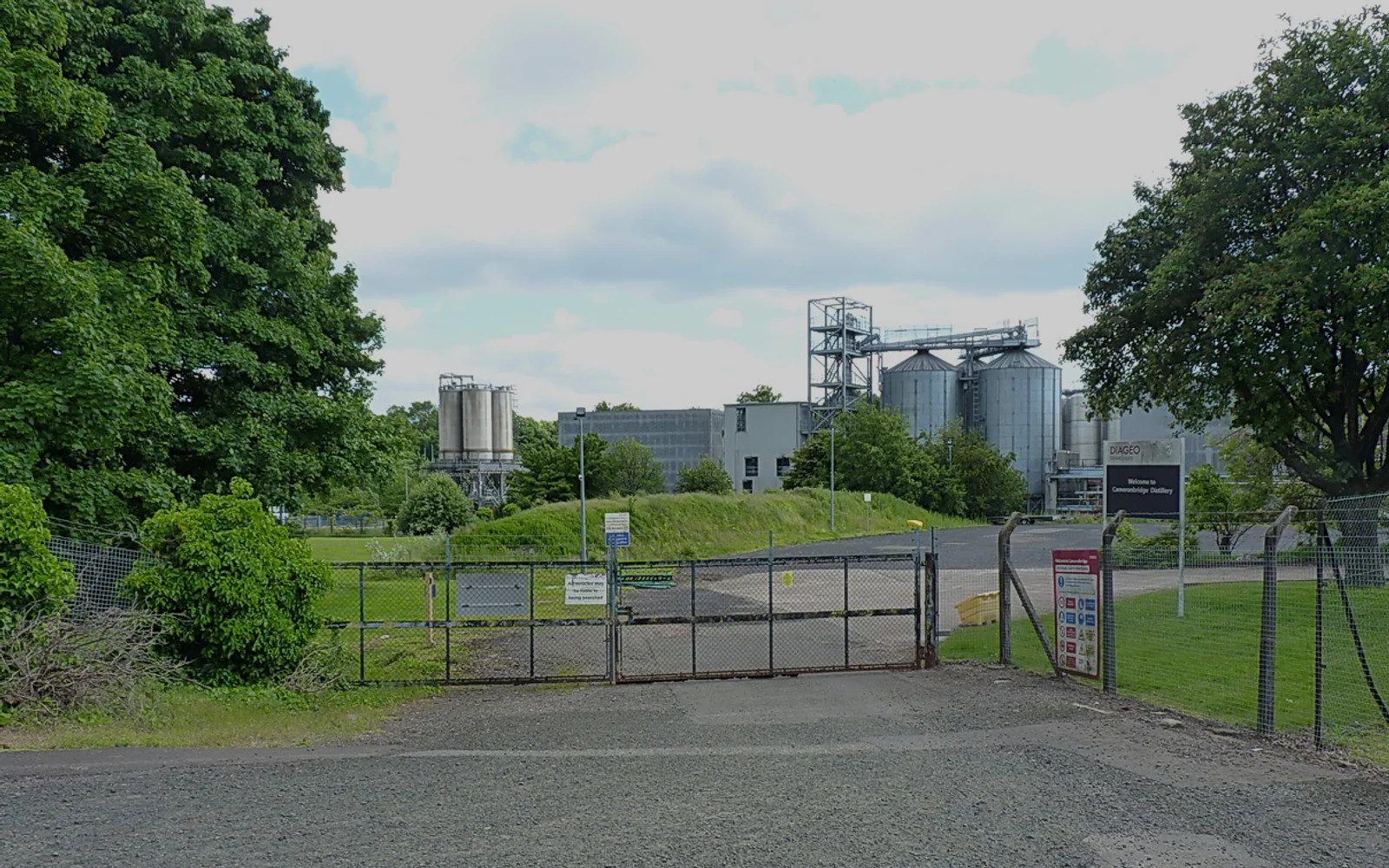 Landscape photograph of Cameronbridge distillery.