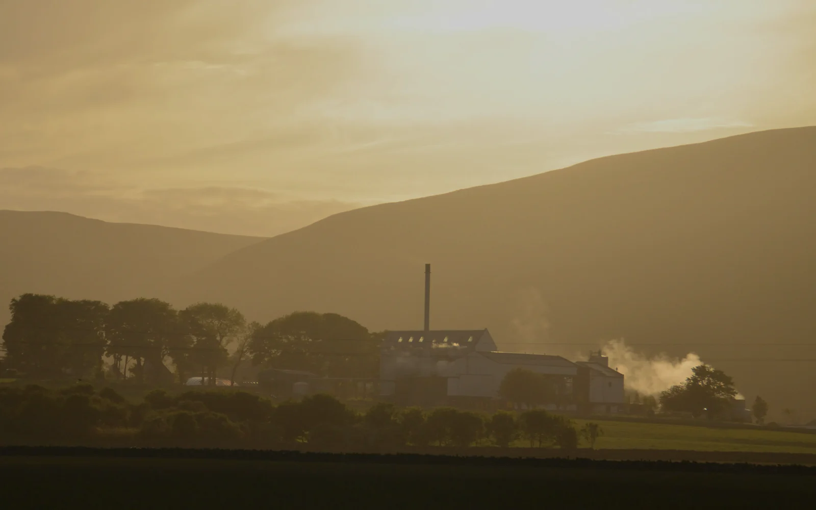 Landscape photograph of Clynelish distillery.