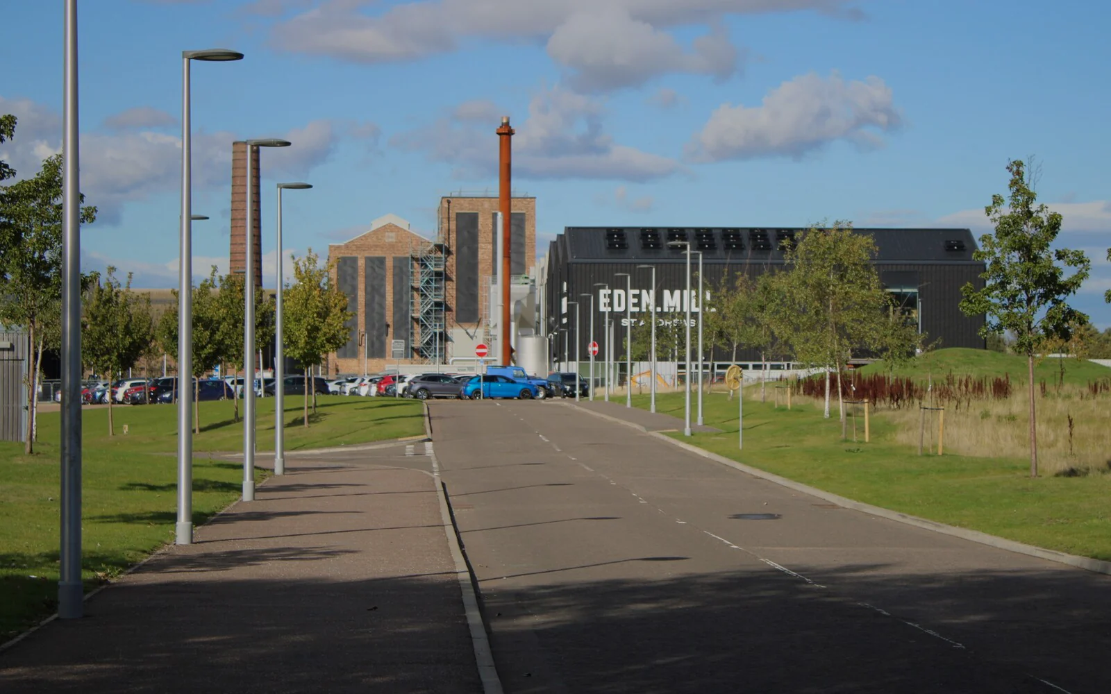 Landscape photograph of Eden Mill distillery.