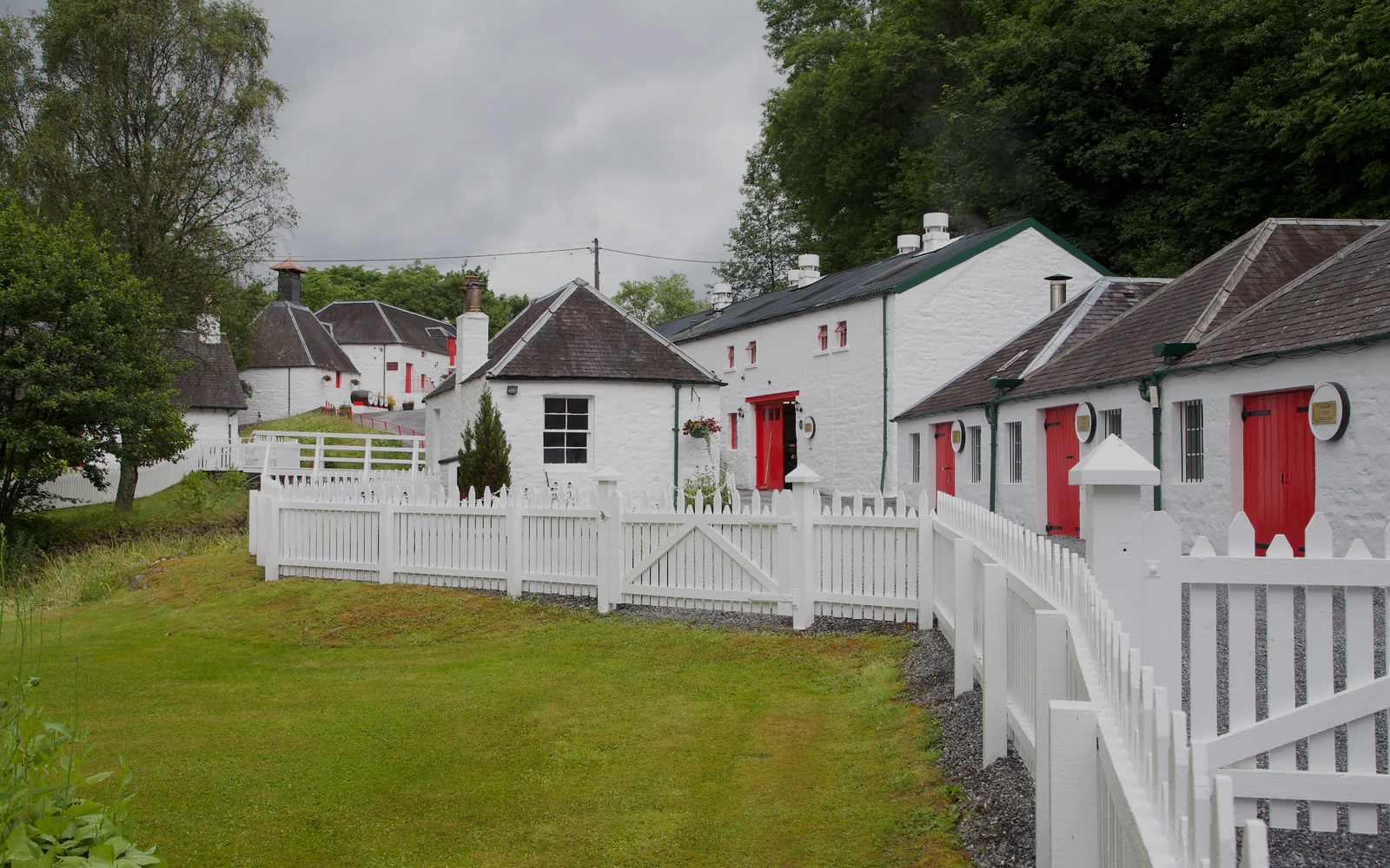 Landscape photograph of Edradour distillery.