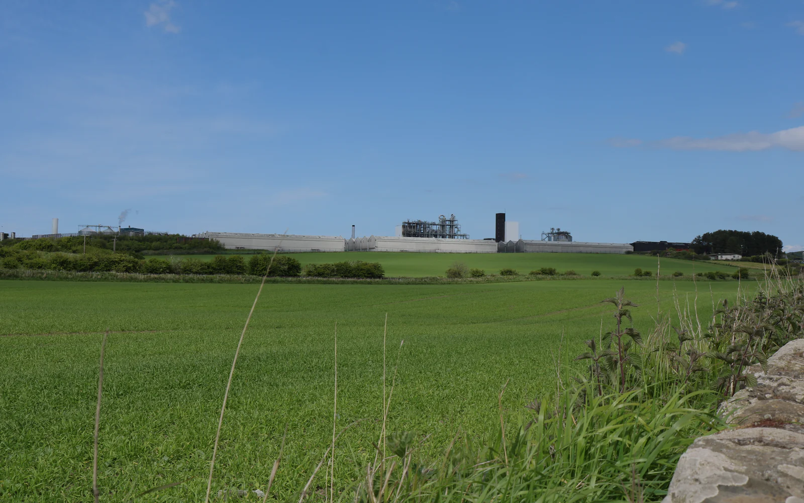 Landscape photograph of Girvan distillery.