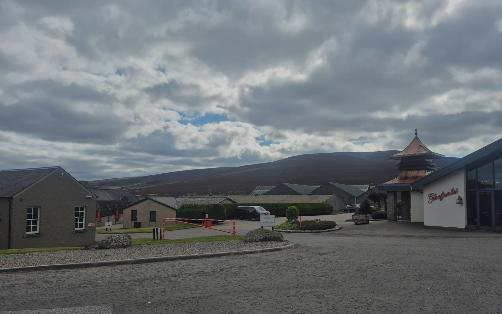 Landscape photograph of Glenfarclas distillery.