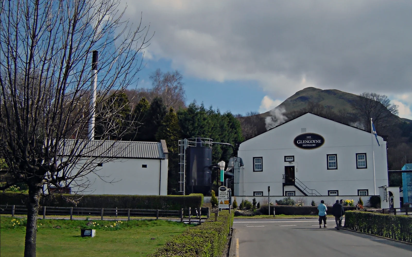Landscape photograph of Glengoyne distillery.
