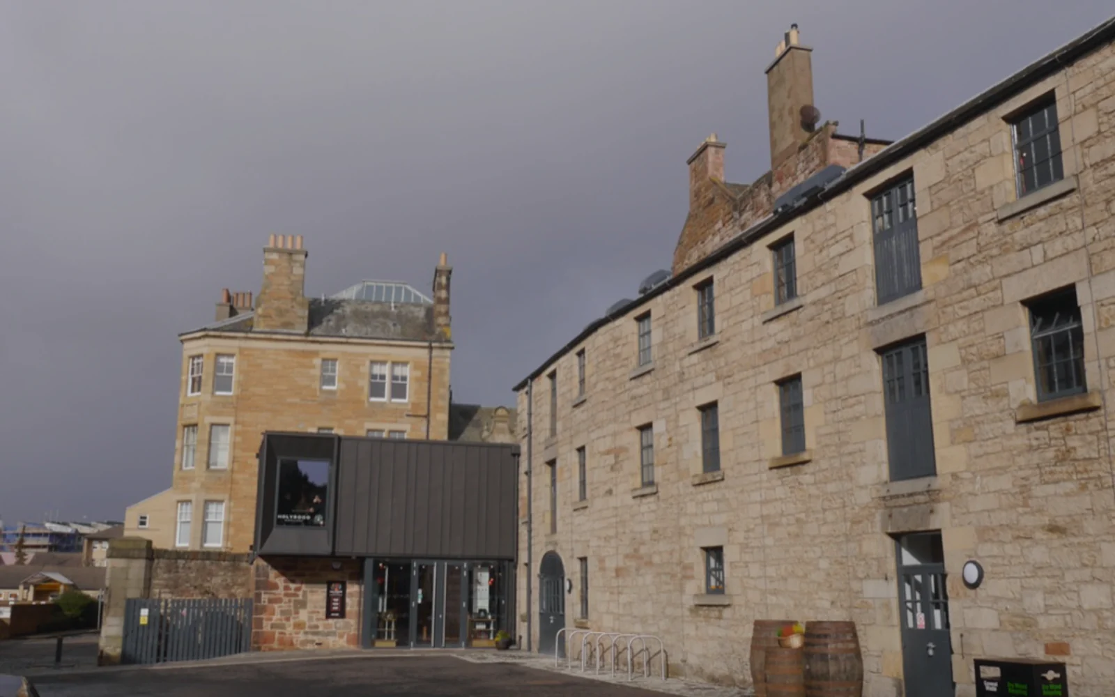 Landscape photograph of Holyrood distillery.