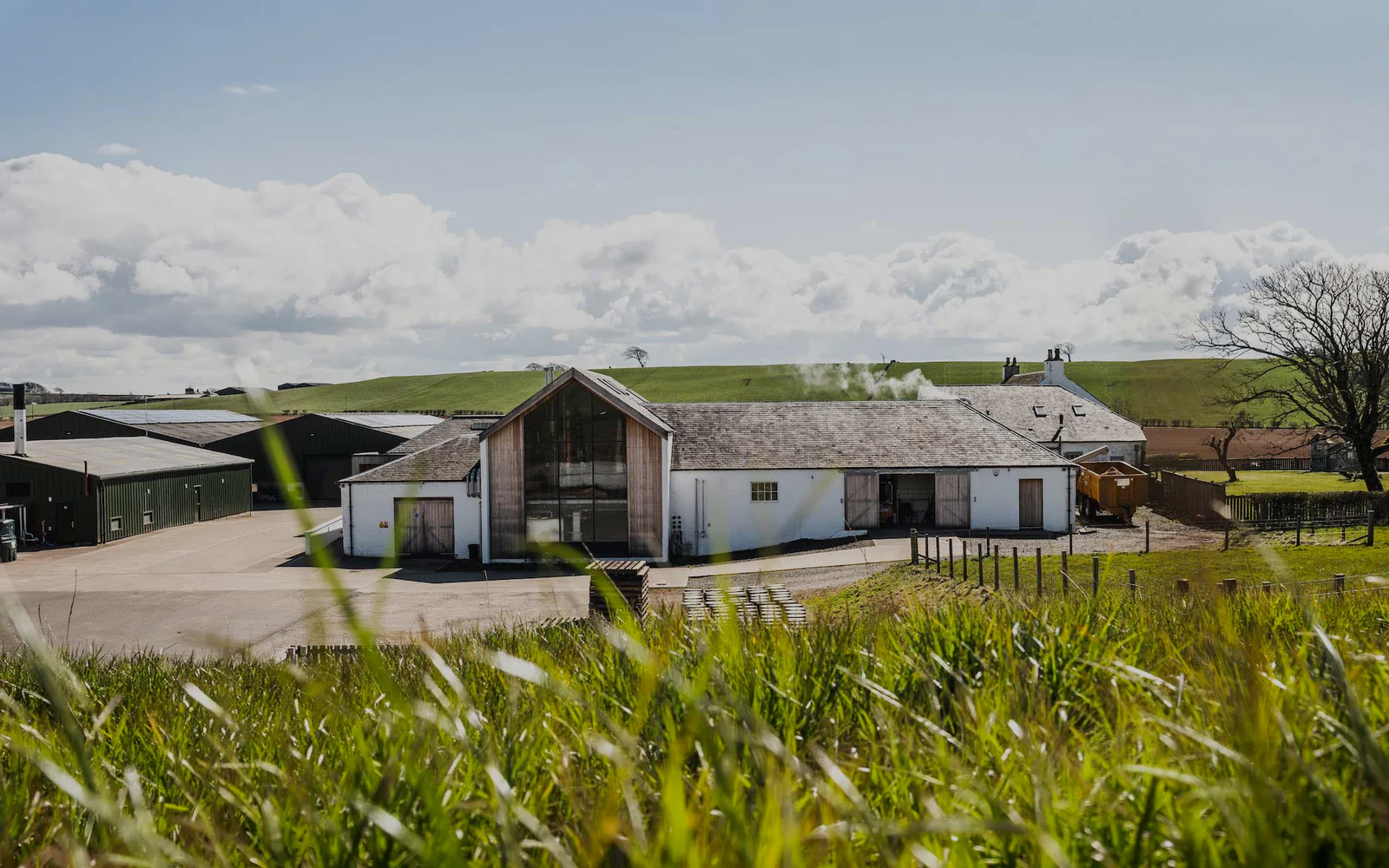 Landscape photograph of Lochlea distillery.