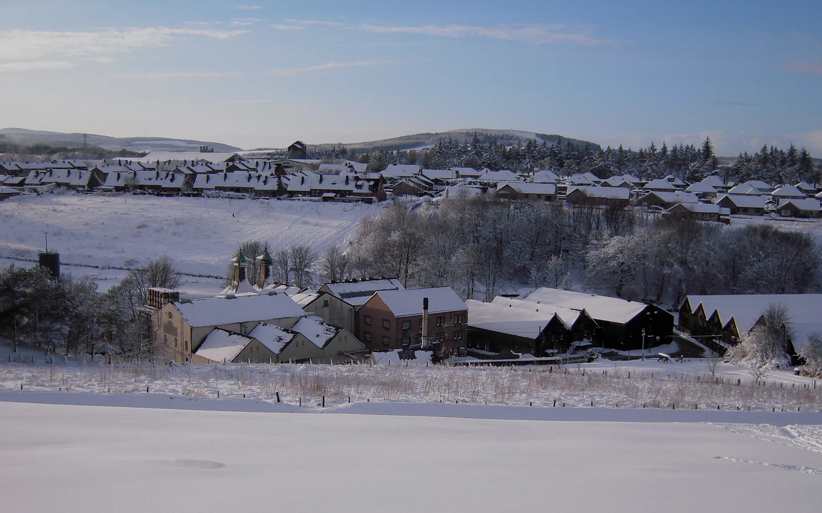 Landscape photograph of Strathmill distillery.