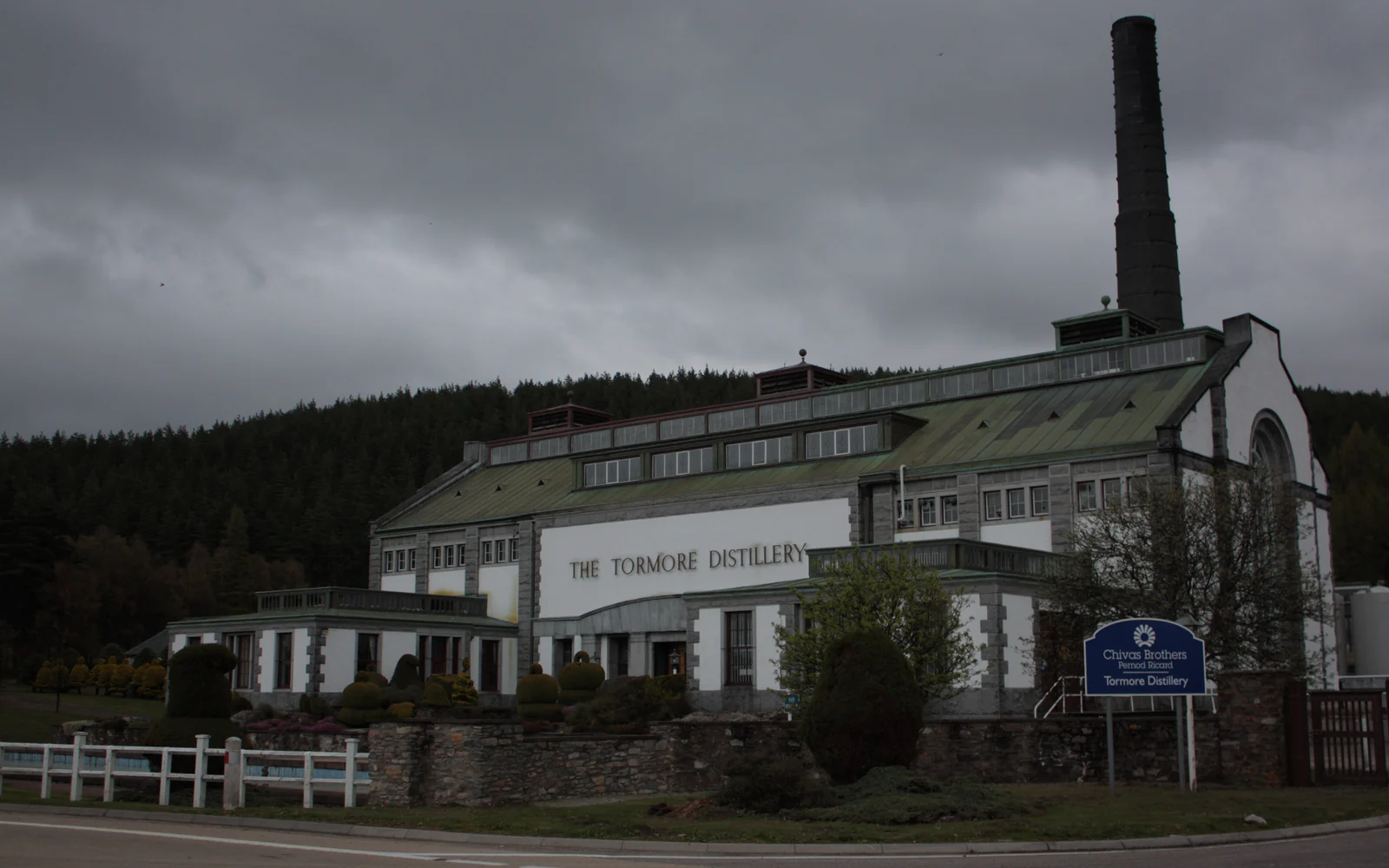 Landscape photograph of Tormore distillery.