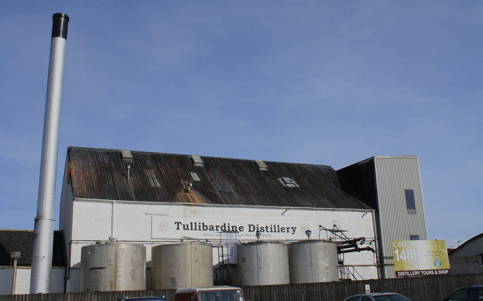 Landscape photograph of Tullibardine distillery.