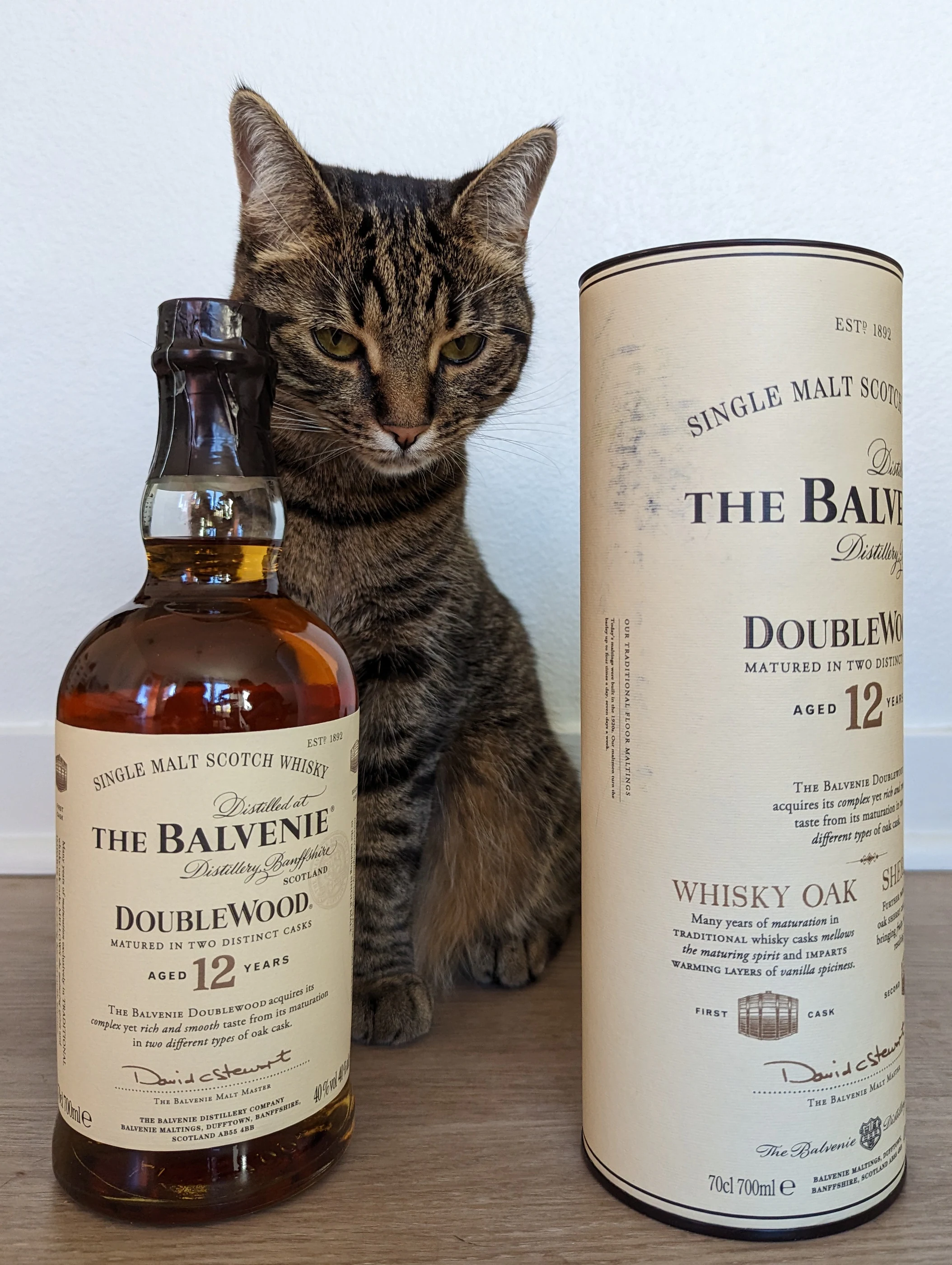 Collection photograph filed under the owner-supplied working label “Balvenie 12”; bottle facts await review.