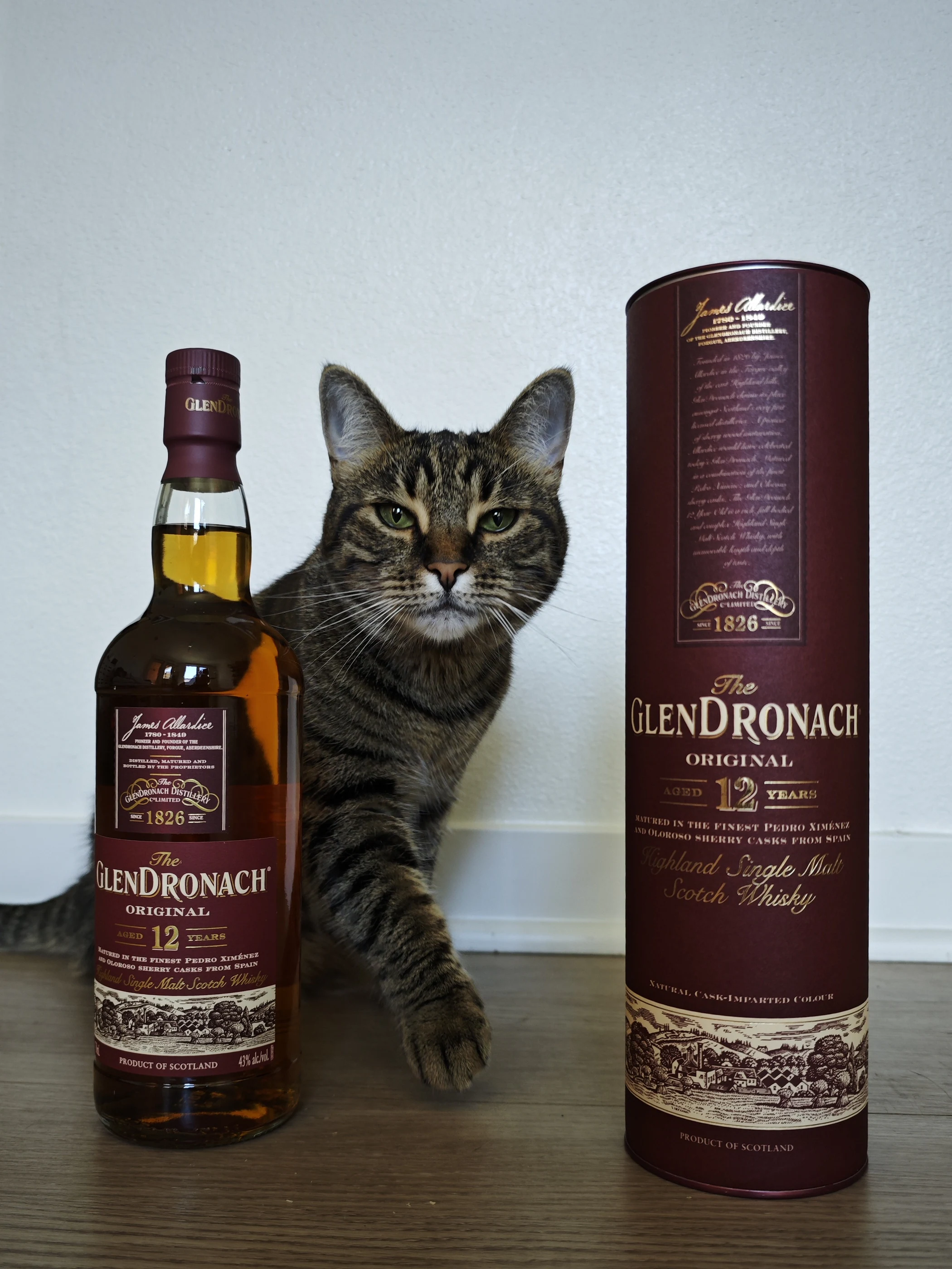 Collection photograph filed under the owner-supplied working label “The GlenDronach 12”; bottle facts await review.