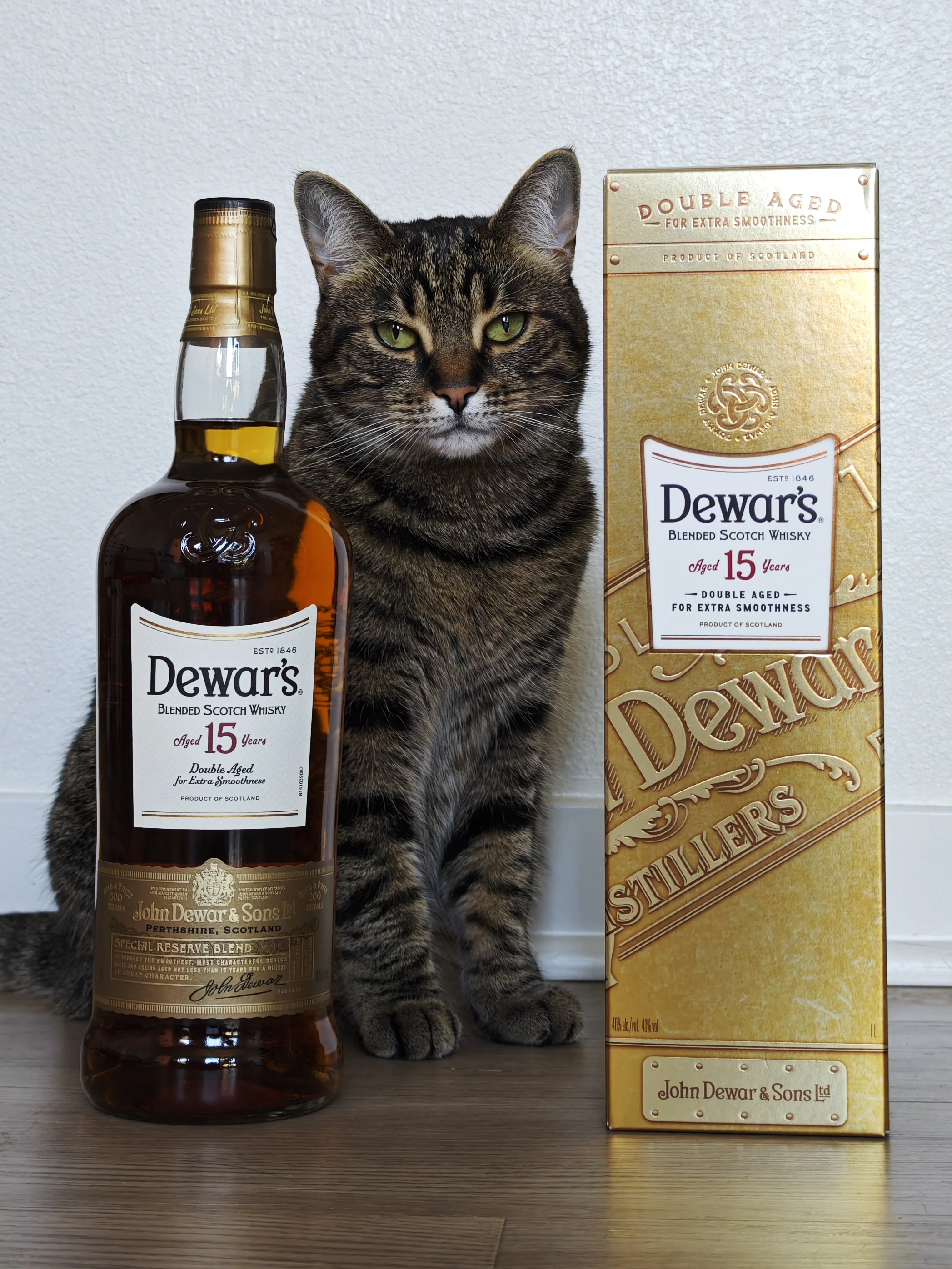 Collection photograph filed under the owner-supplied working label “Dewar's 15”; bottle facts await review.