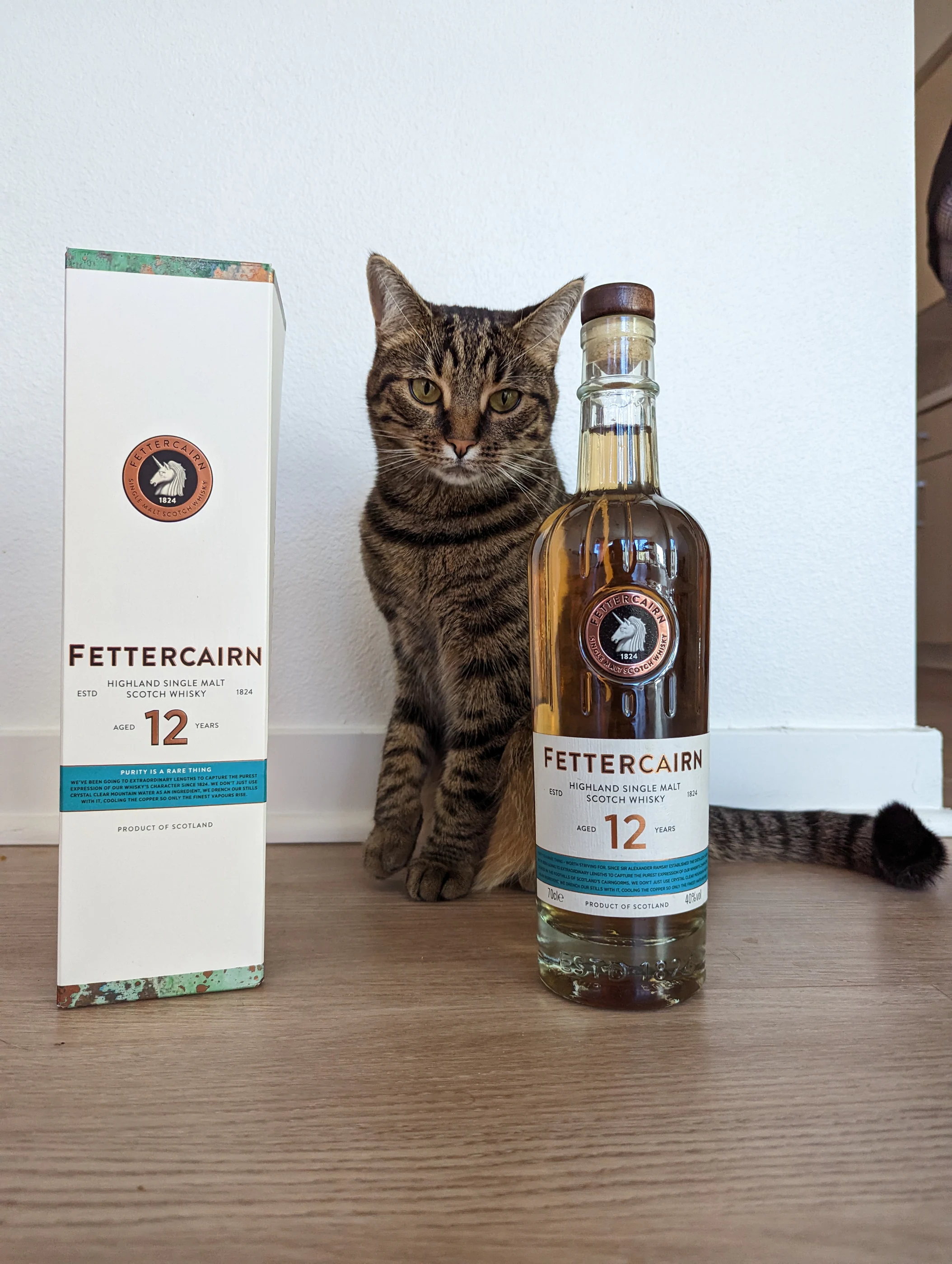 Collection photograph filed under the owner-supplied working label “Fettercairn 12”; bottle facts await review.