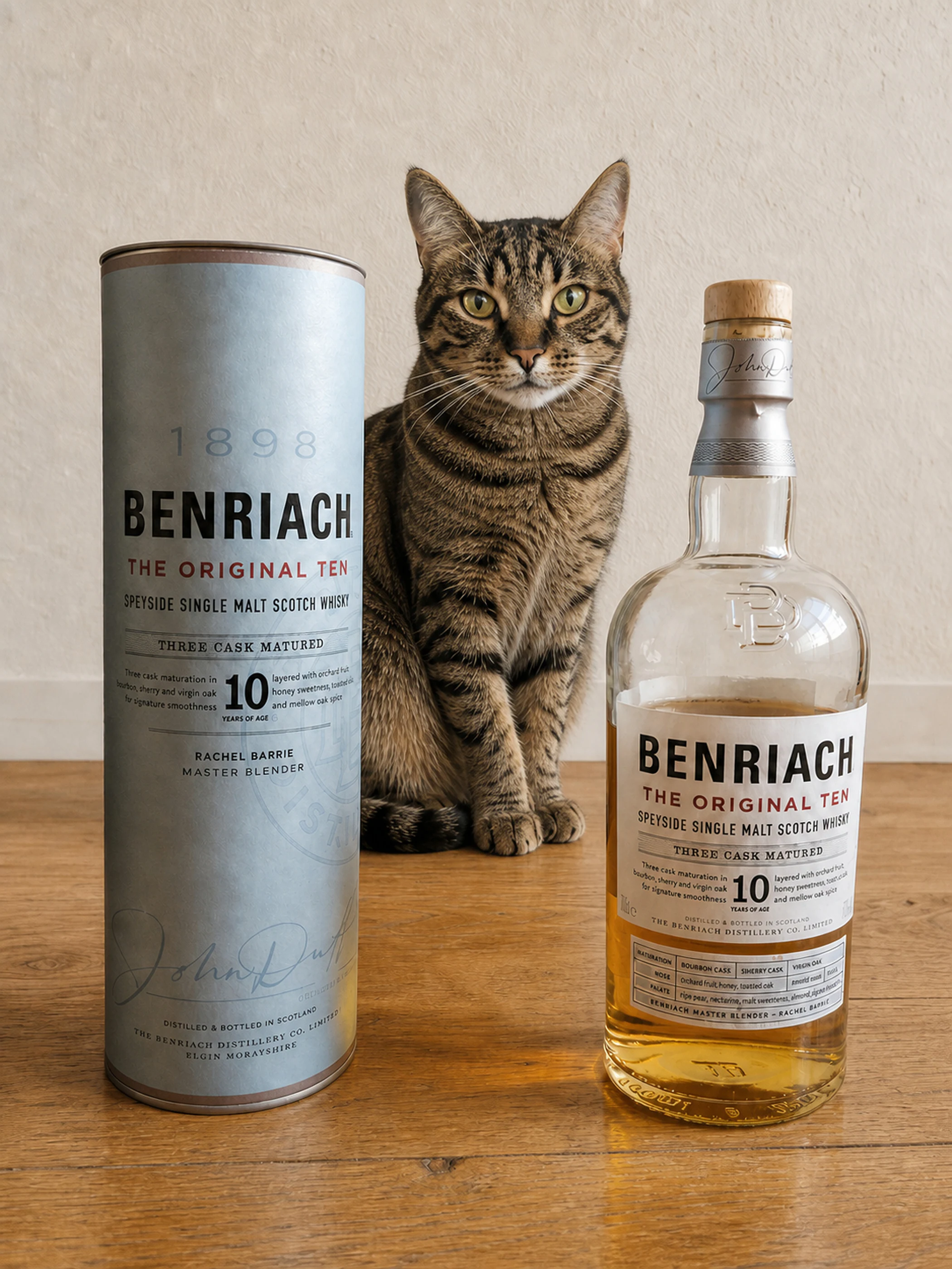 Collection photograph filed under the owner-supplied working label “BenRiach The Original Ten”; bottle facts await review.