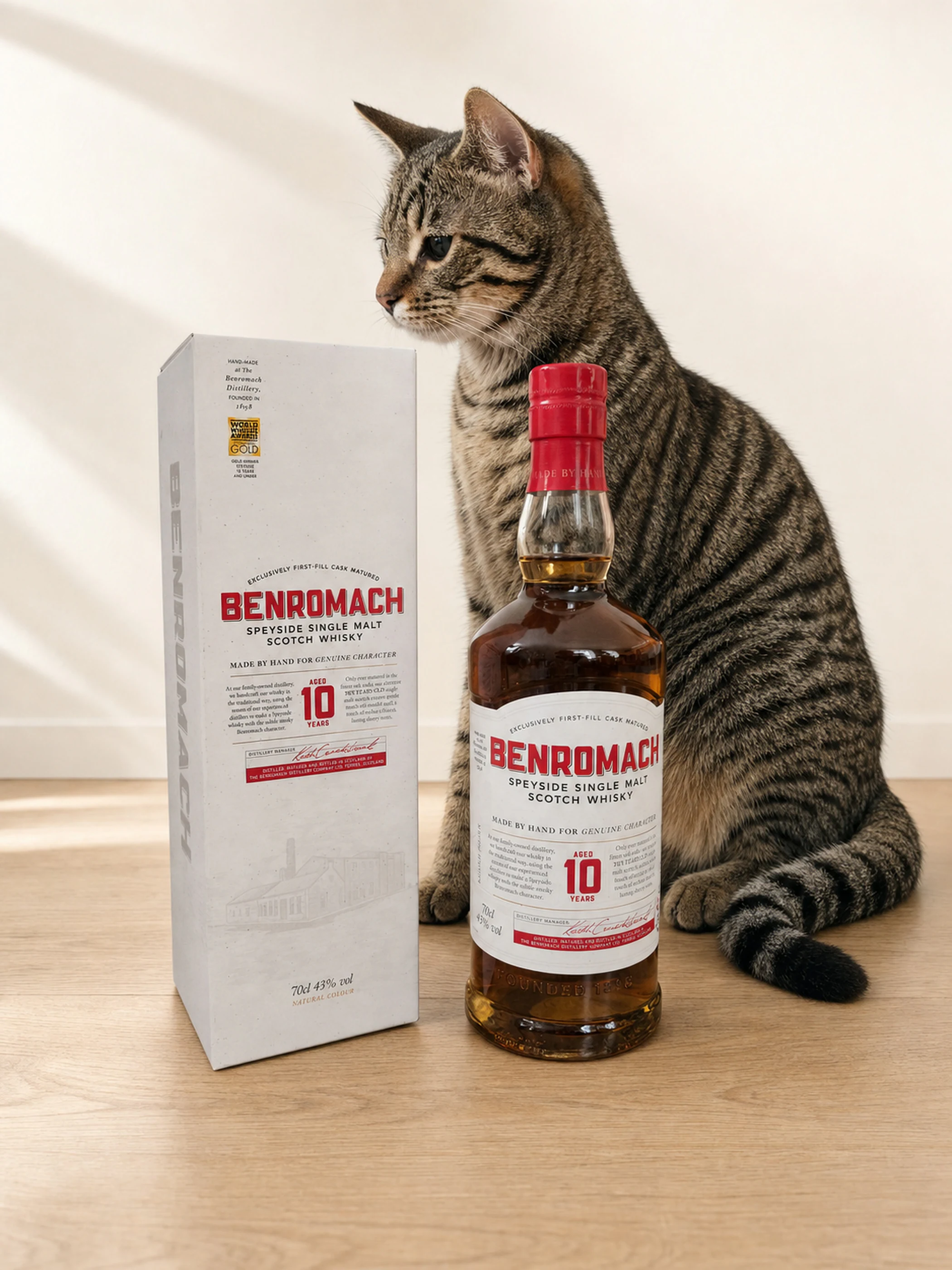 Collection photograph filed under the owner-supplied working label “Benromach 10”; bottle facts await review.