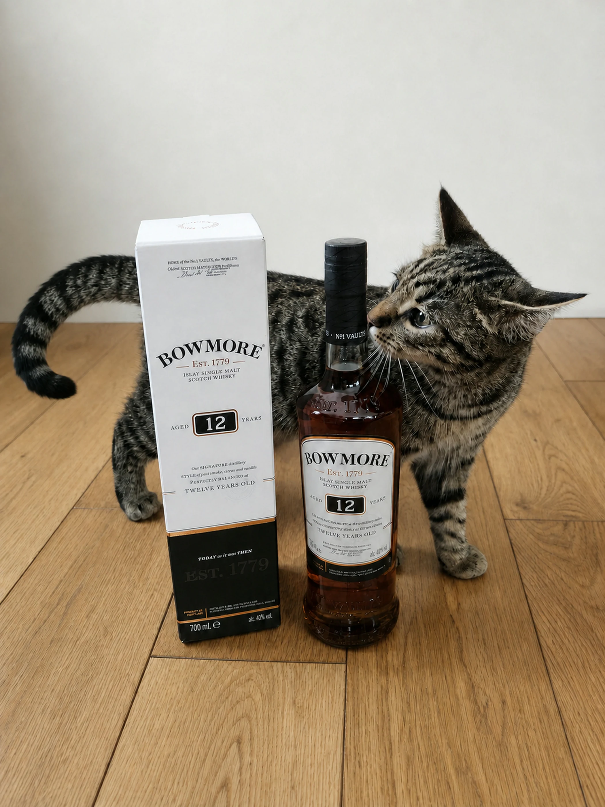 Collection photograph filed under the owner-supplied working label “Bowmore 12”; bottle facts await review.