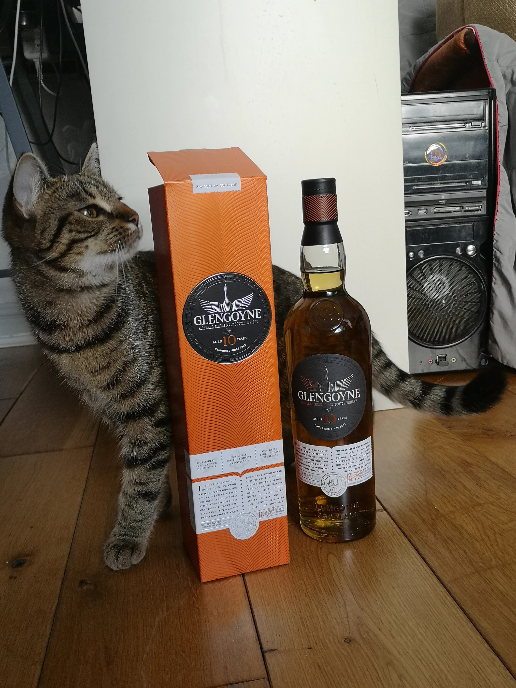 Collection photograph filed under the owner-supplied working label “Glengoyne 10”; bottle facts await review.