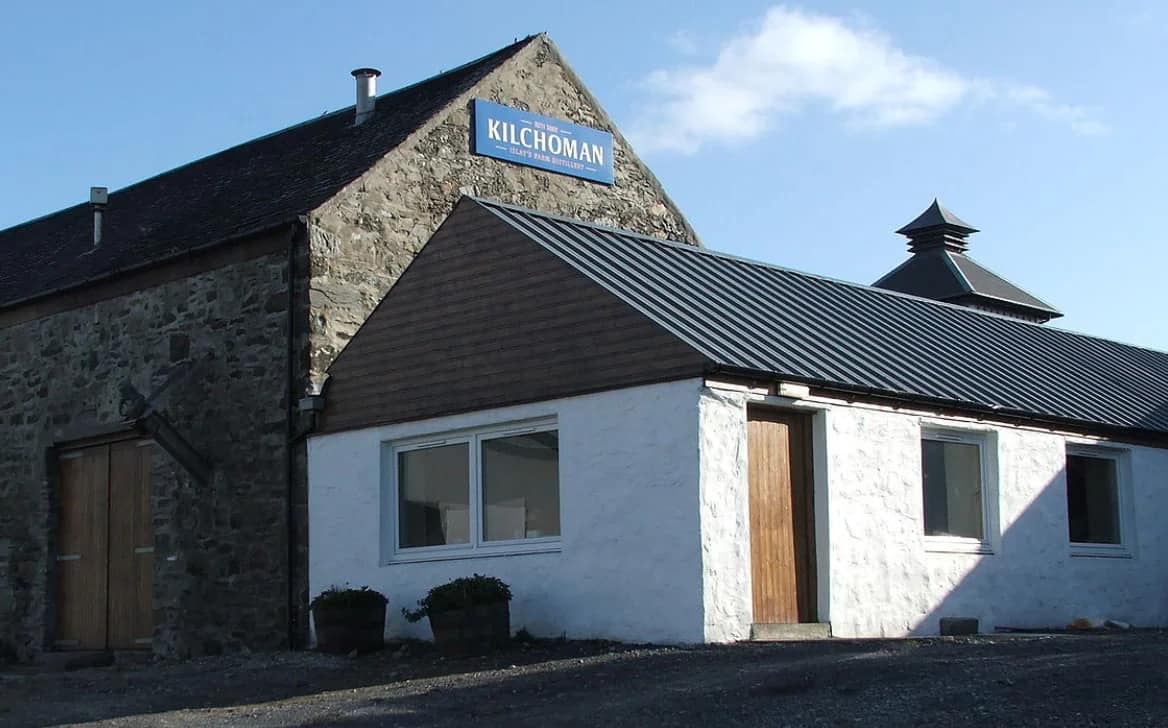 Landscape photograph of Kilchoman distillery.