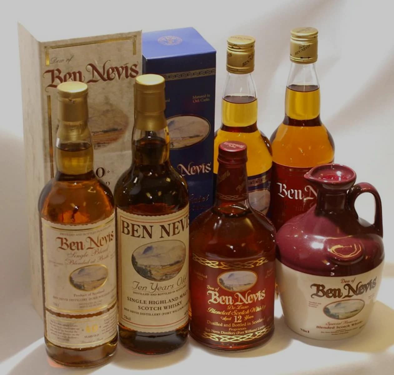 A group of Ben Nevis whisky expressions from the editorial archive.