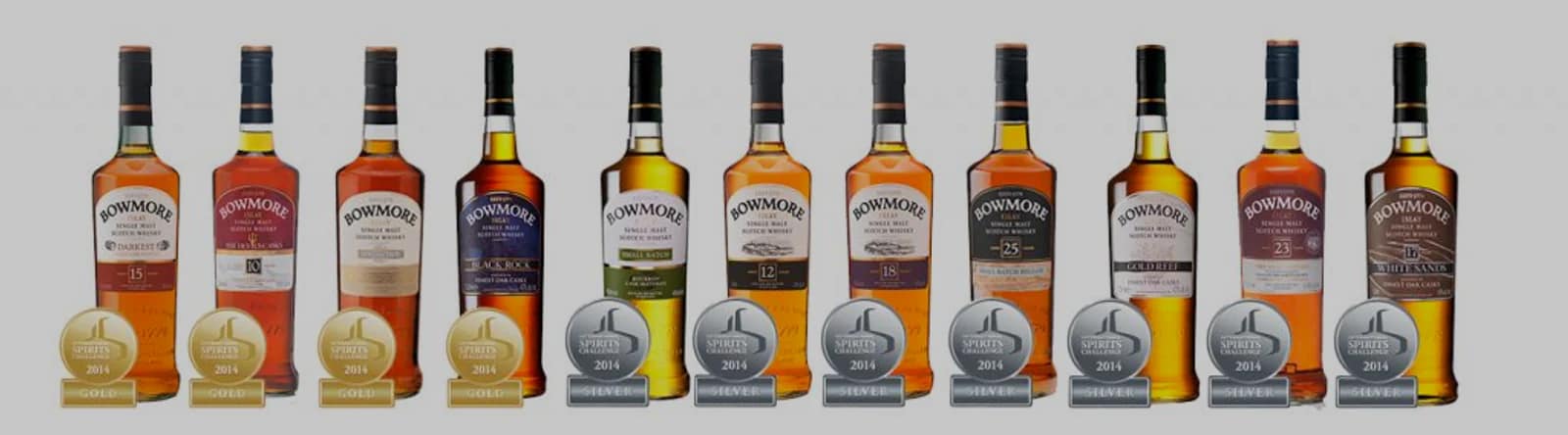 A group of Bowmore whisky expressions from the editorial archive.