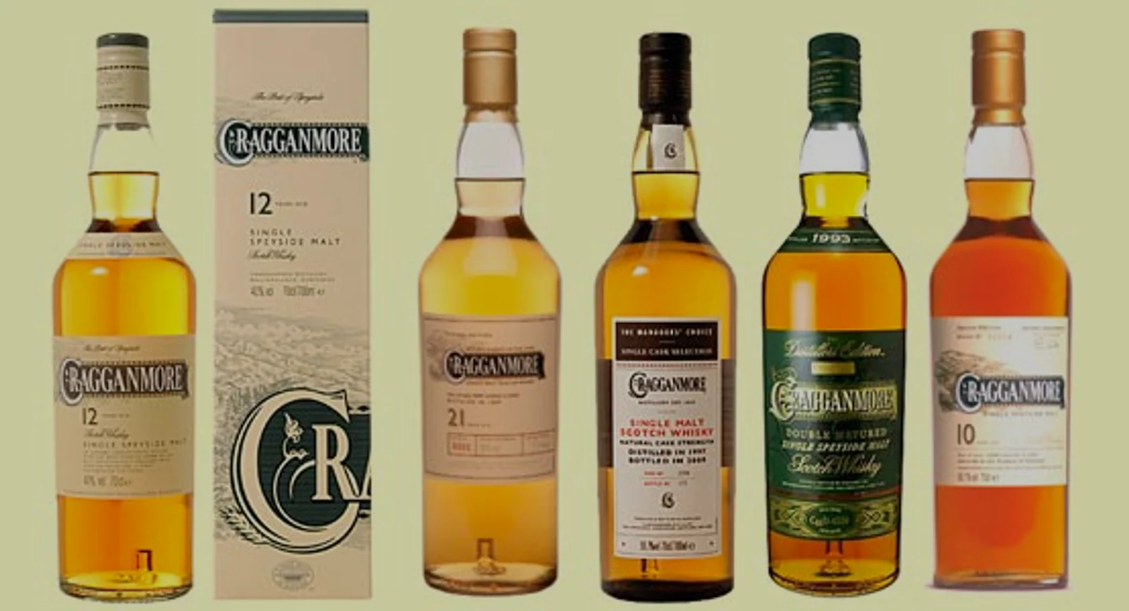 A group of Cragganmore whisky expressions from the editorial archive.
