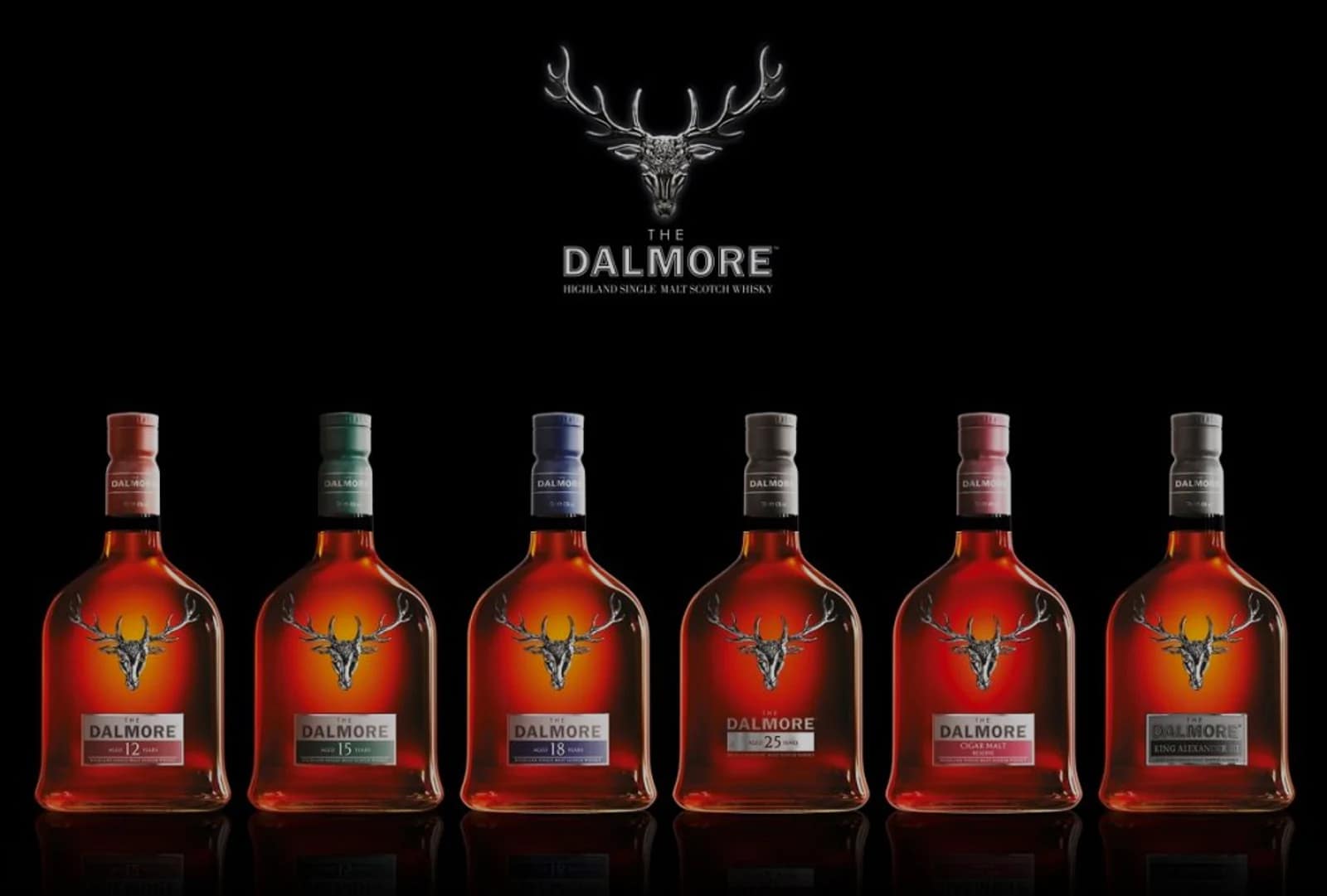 A group of The Dalmore whisky expressions from the editorial archive.