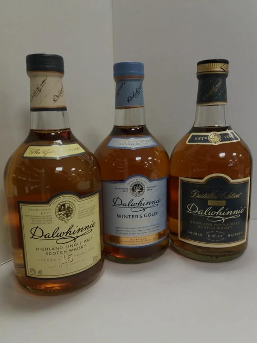A group of Dalwhinnie whisky expressions from the editorial archive.