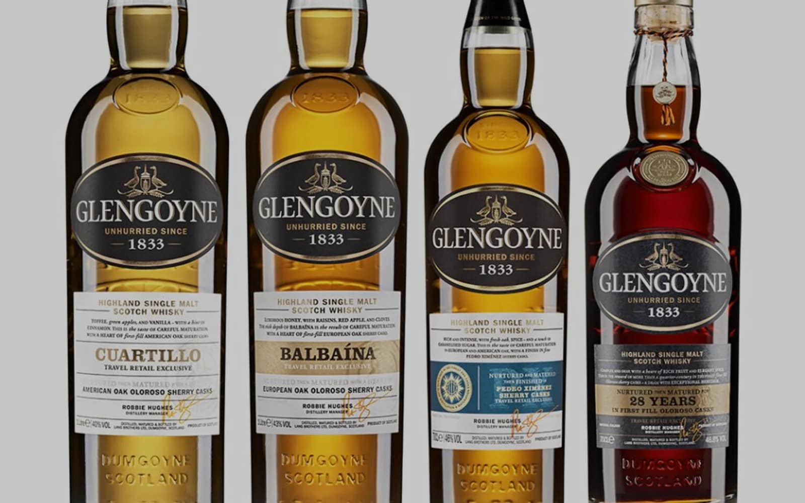 Glengoyne production and whisky-making detail.
