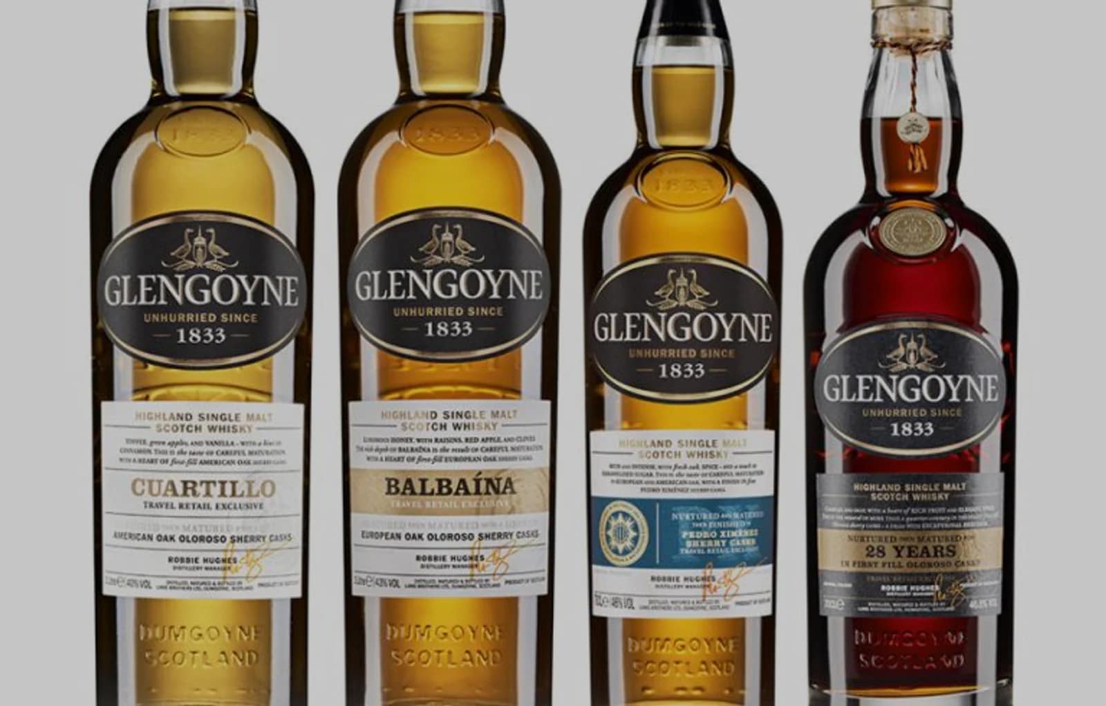 A group of Glengoyne whisky expressions from the editorial archive.