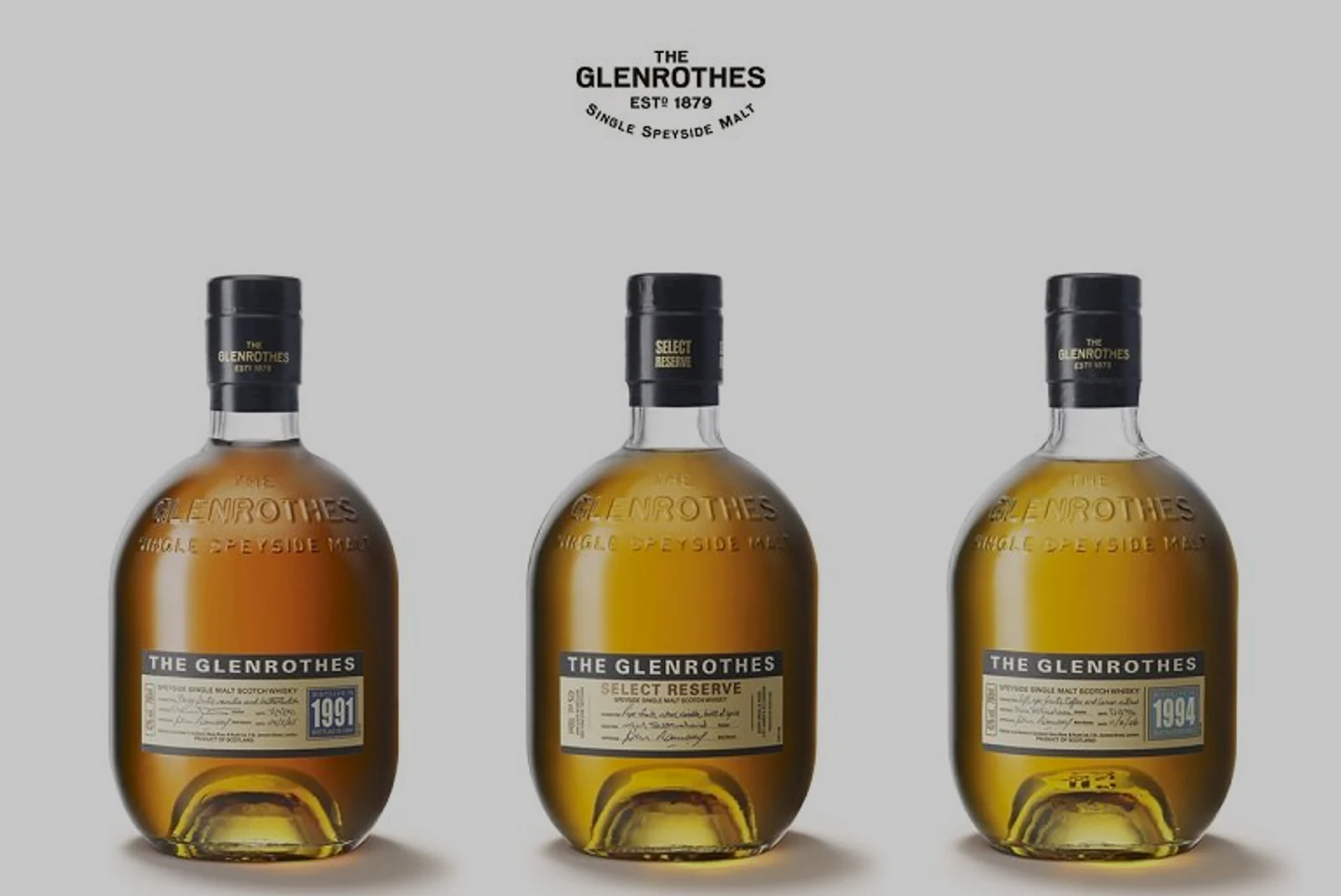 A group of The Glenrothes whisky expressions from the editorial archive.