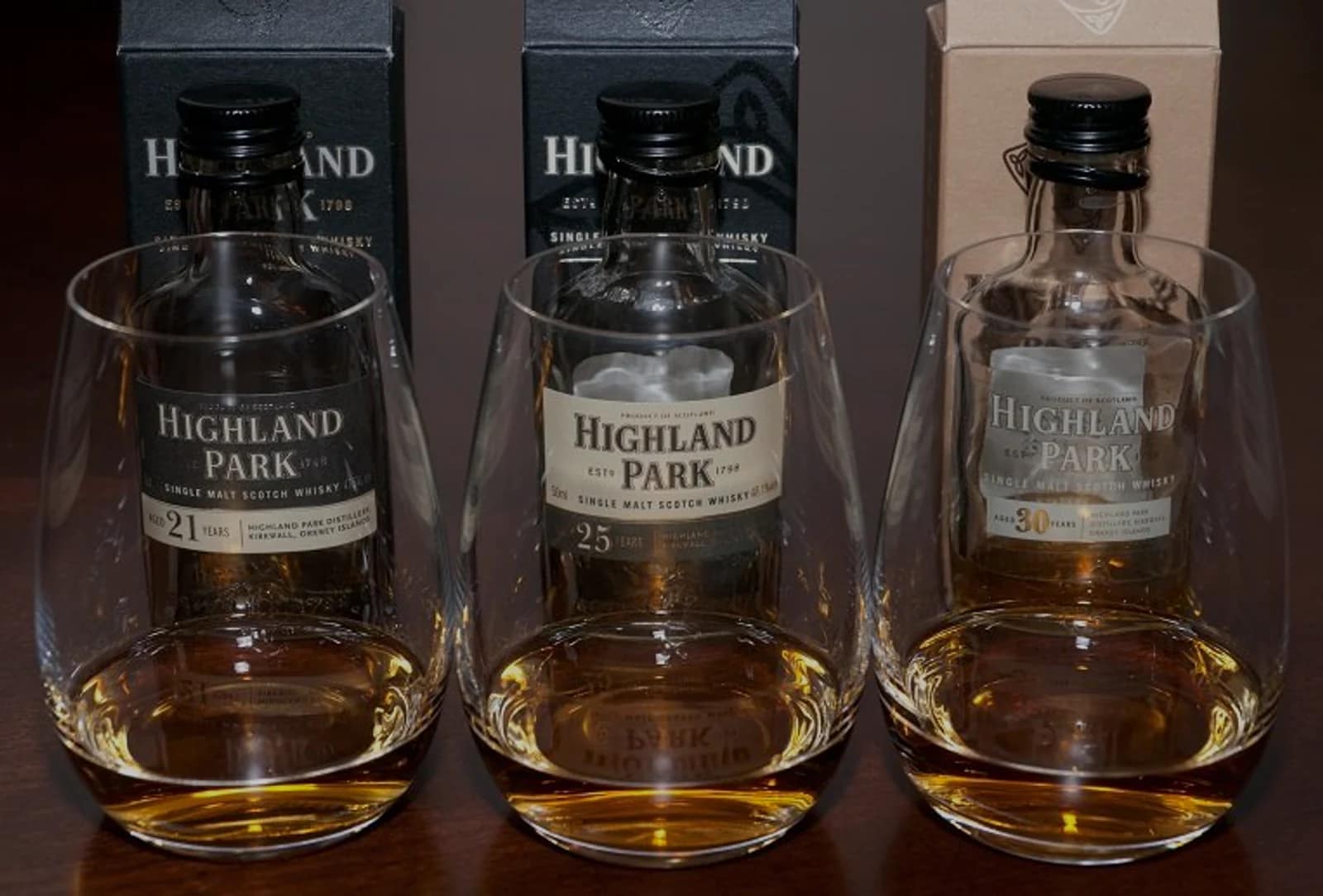 A group of Highland Park whisky expressions from the editorial archive.