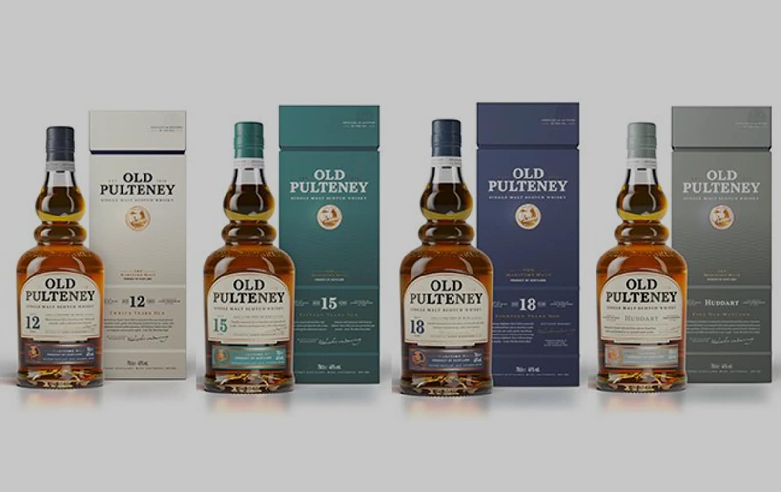 A group of Old Pulteney whisky expressions from the editorial archive.