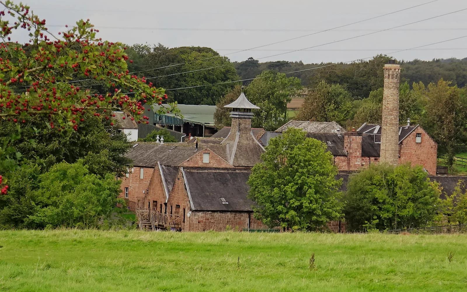 Landscape photograph of Annandale distillery.