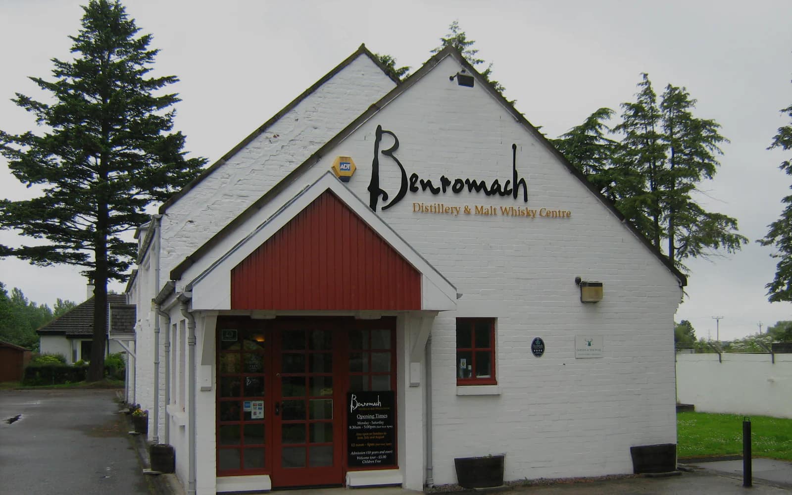Landscape photograph of Benromach distillery.