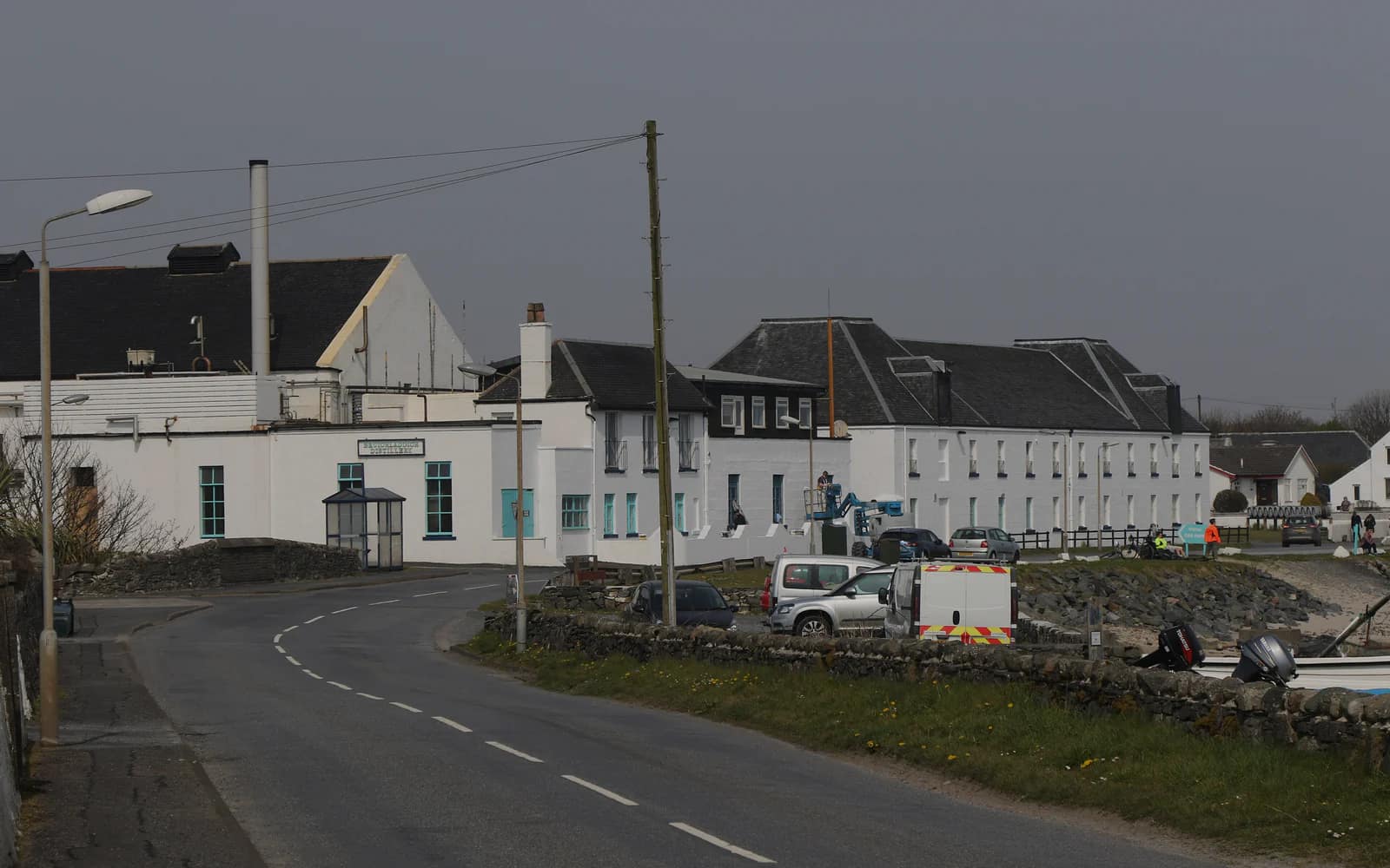 Landscape photograph of Bruichladdich distillery.