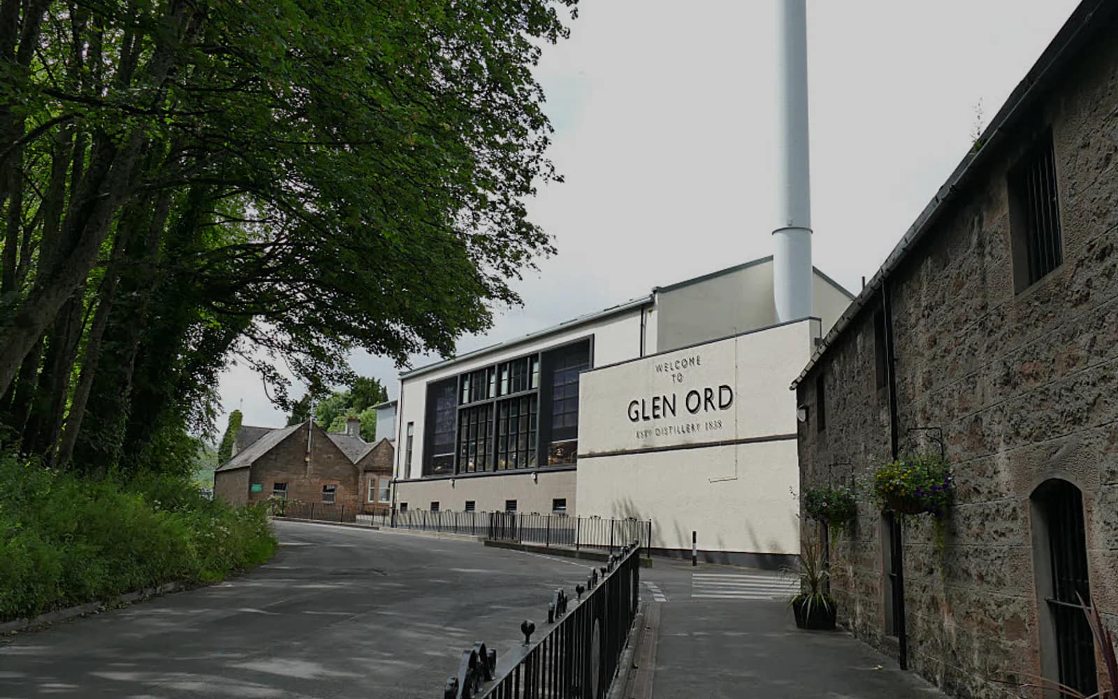 Landscape photograph of Glen Ord distillery.