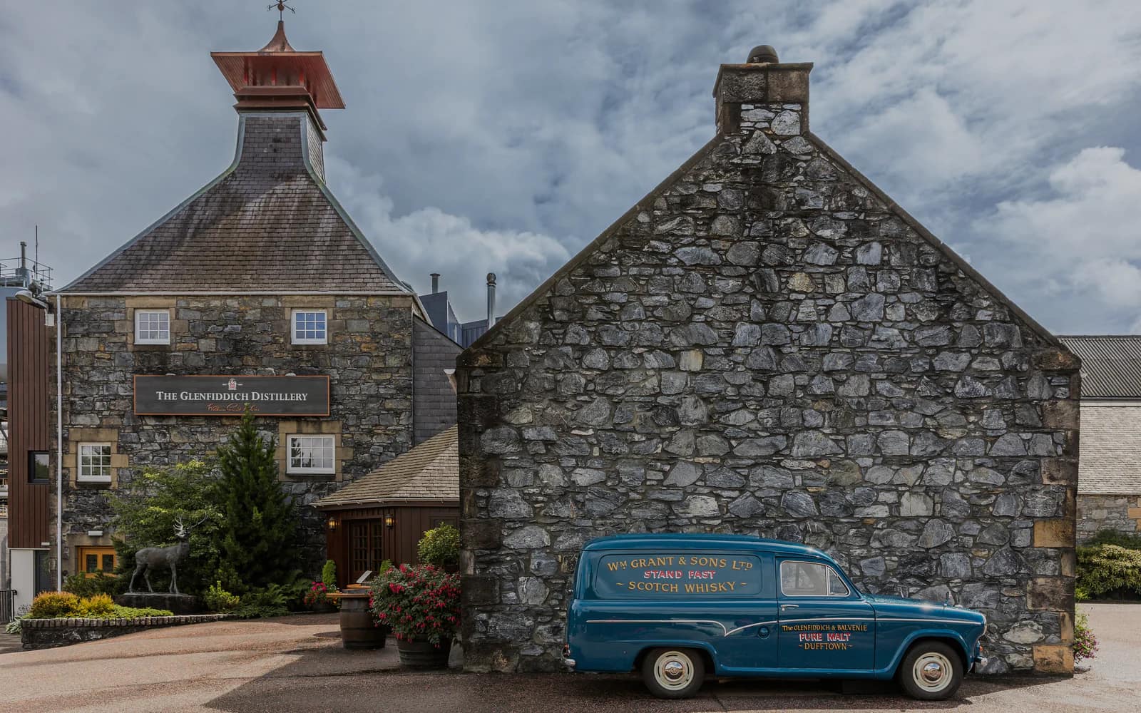 Landscape photograph of Glenfiddich distillery.