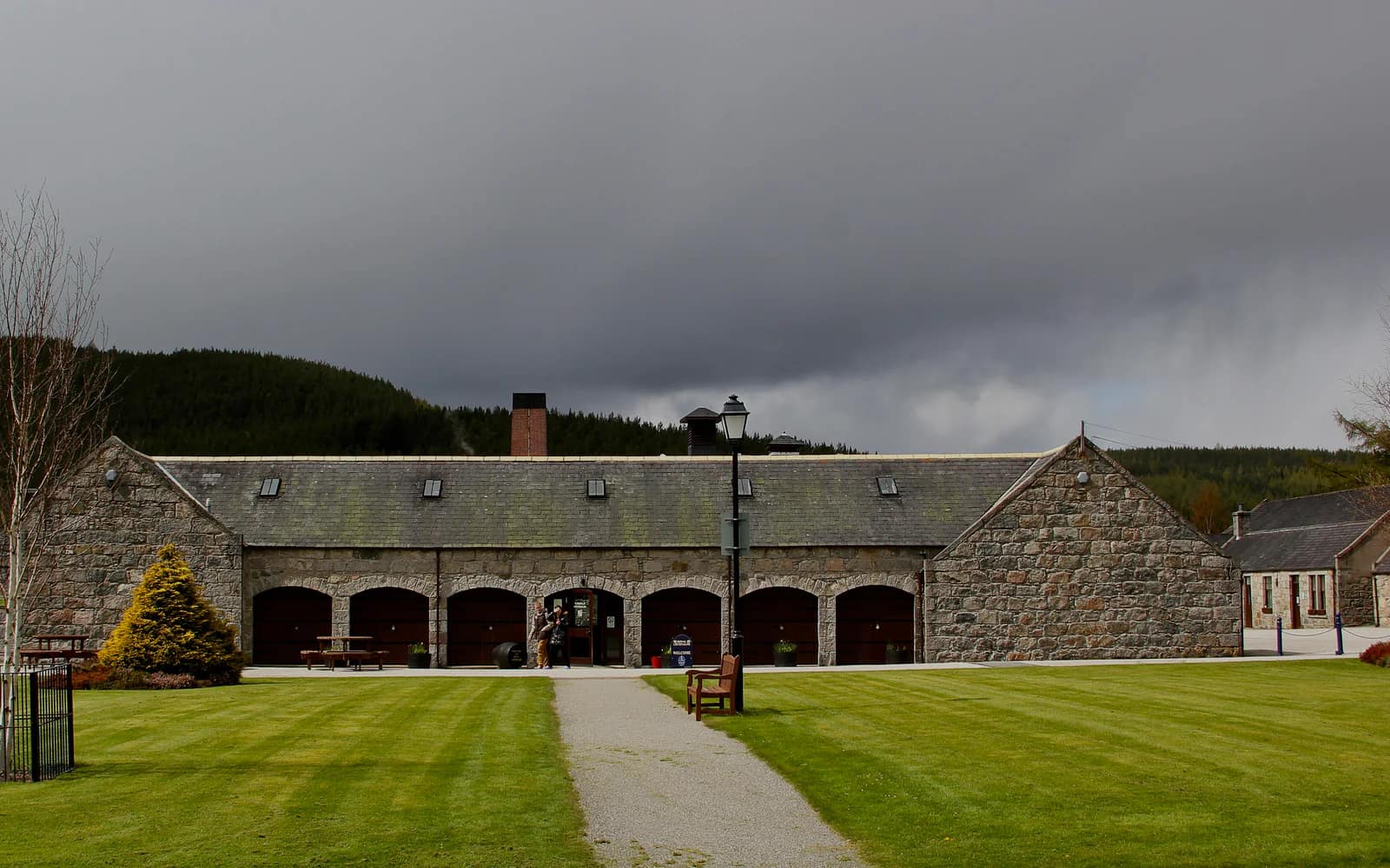 Landscape photograph of Royal Lochnagar distillery.