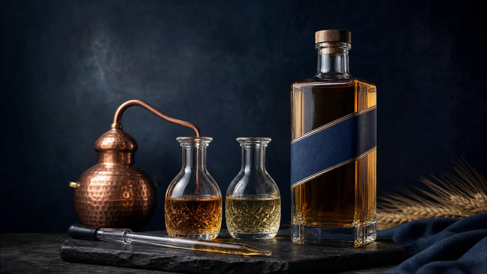 Editorial illustration for A luxury blend, not an old single malt..