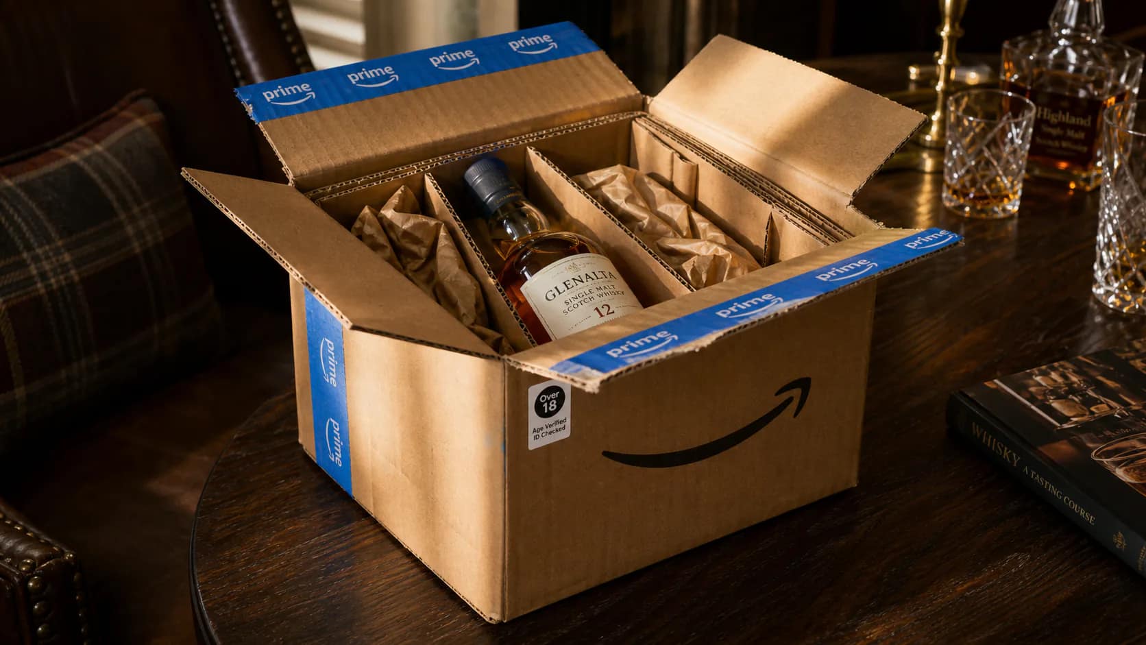 Editorial illustration for Amazon UK: monitor, then verify..
