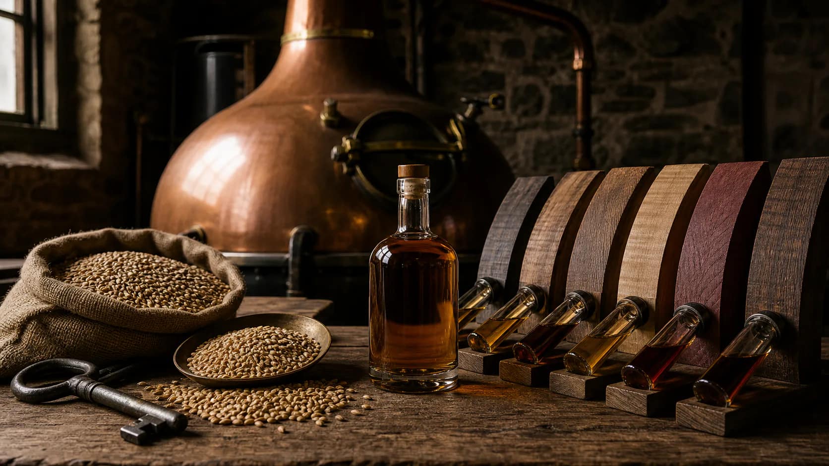 Editorial illustration for Single Malt Scotch Whisky..