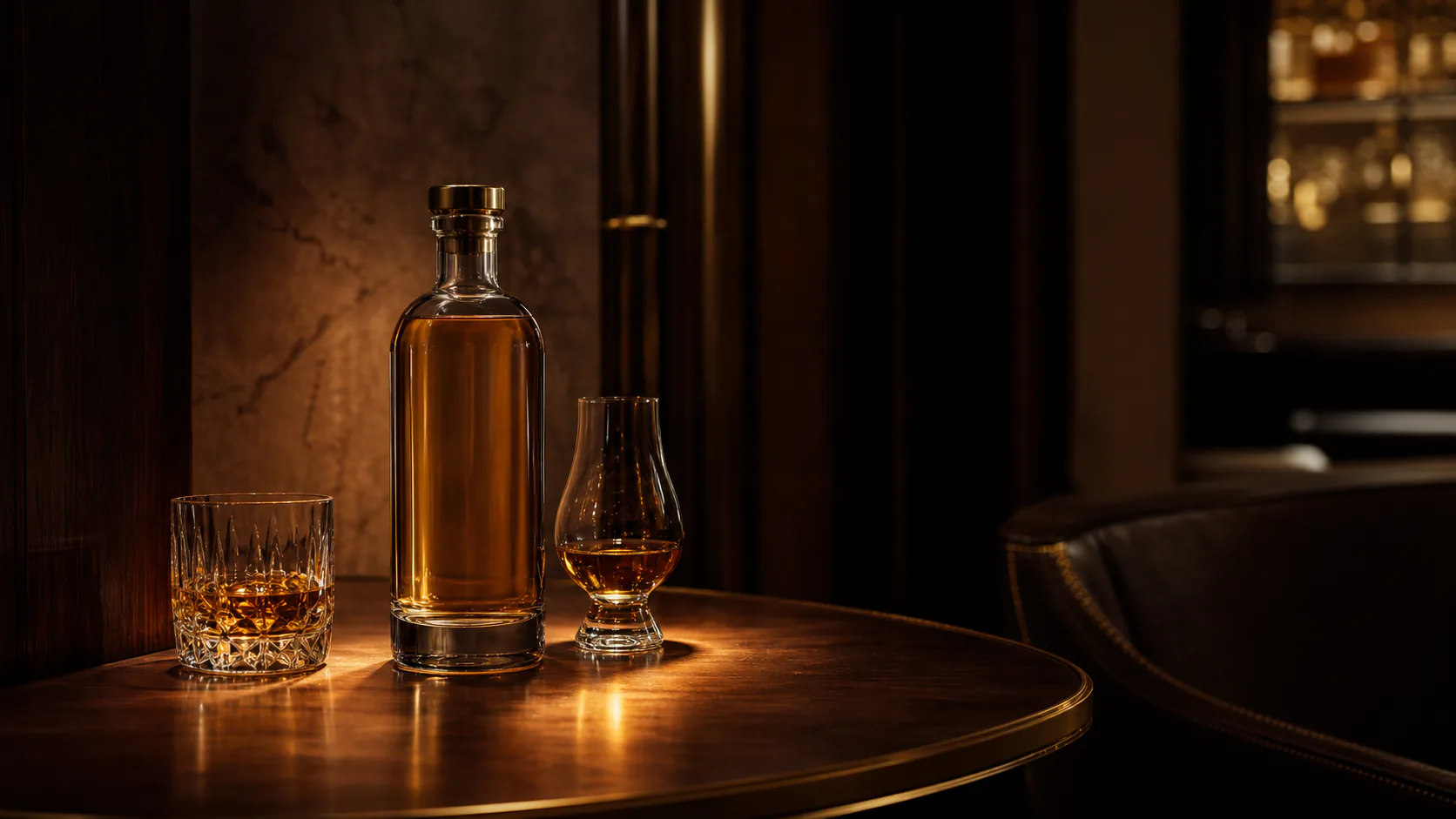 Editorial illustration for Premium blended Scotch.